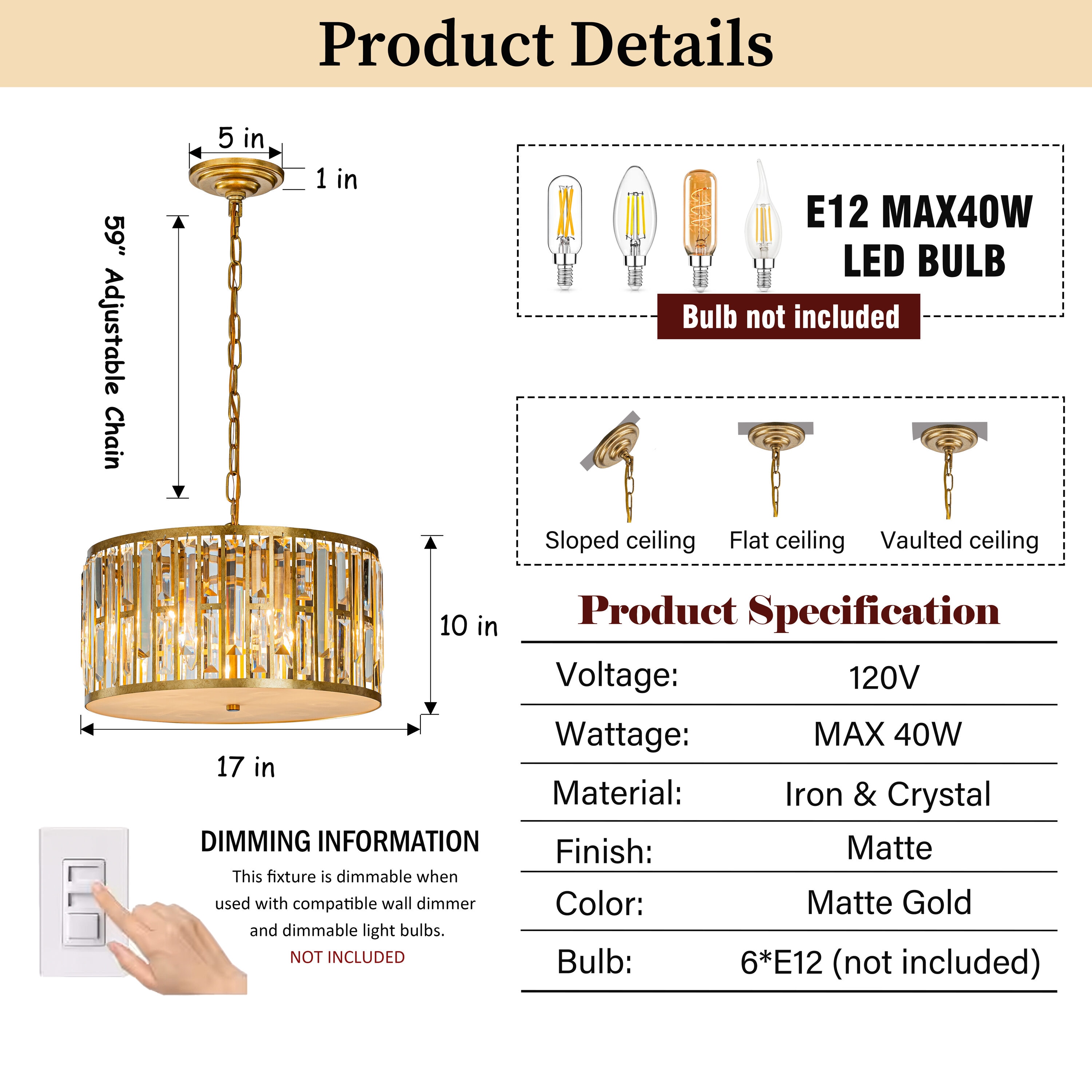 AloaDecor Lighting 7011D40MB b090015 - View #3