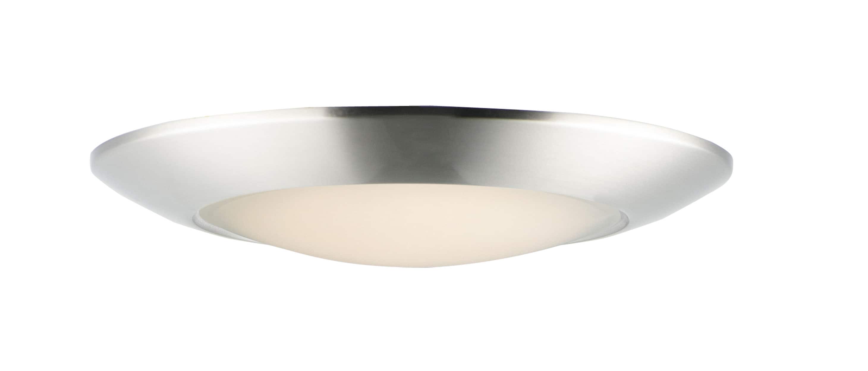 Maxim Lighting 57855WTSN Diverse LED 1 -Light 11-in Satin Nickel Integrated LED Flush Mount Light ENERGY STAR Certified