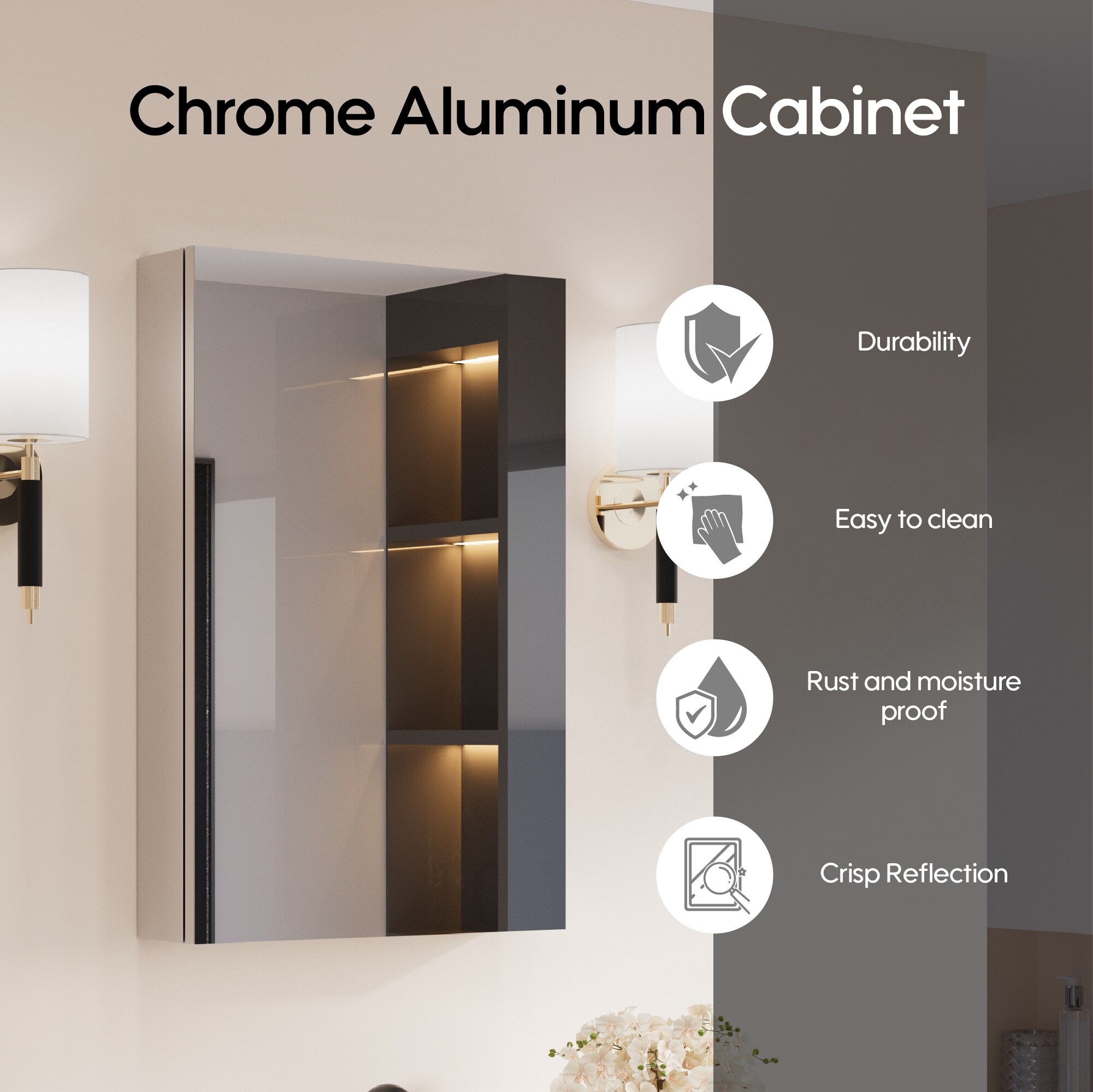 Forclover MRW-JG2030LR Bathroom-Medicine-Cabinets - View #6