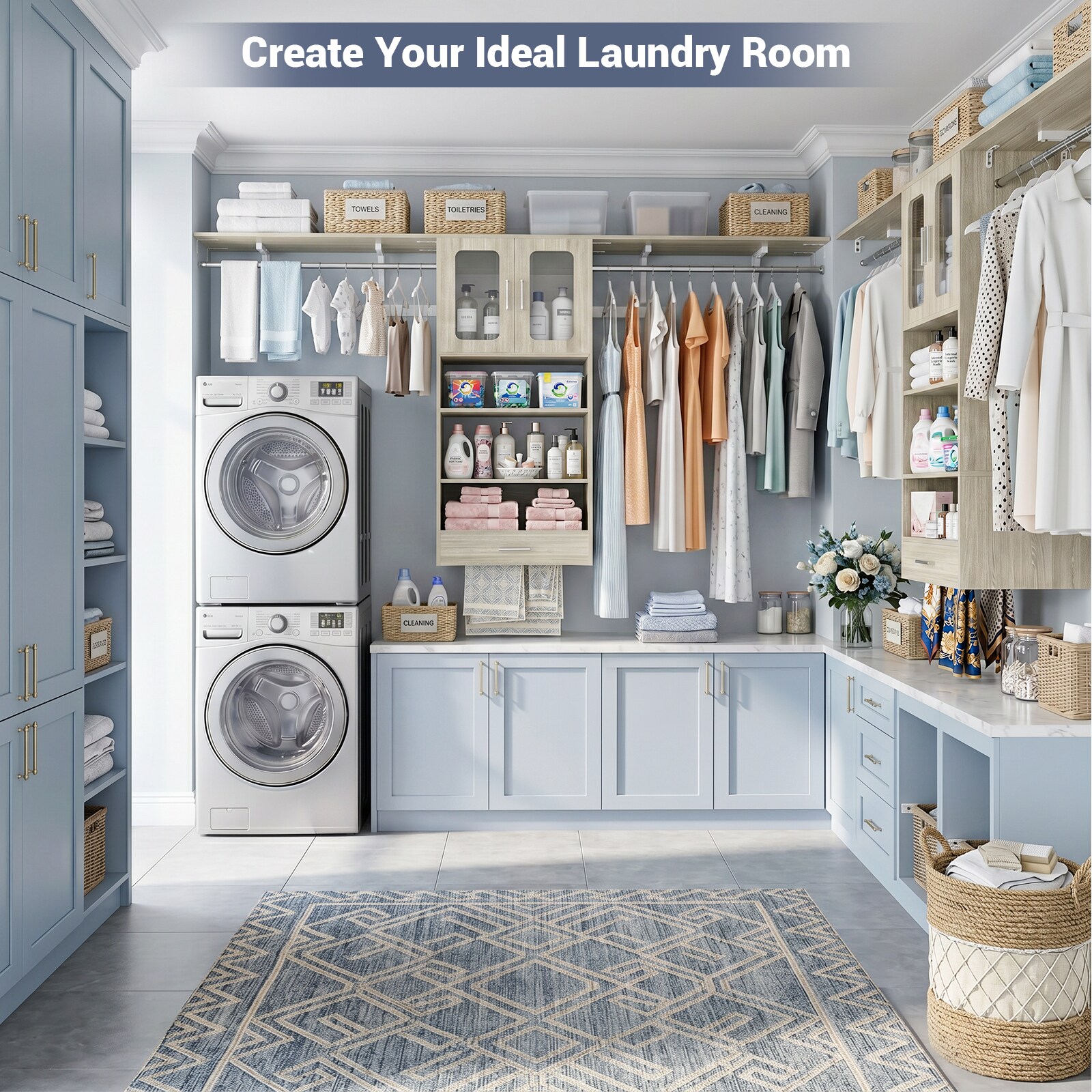 Aheaplus HLOD2S-WO Wood-Closet-Kits - View #7