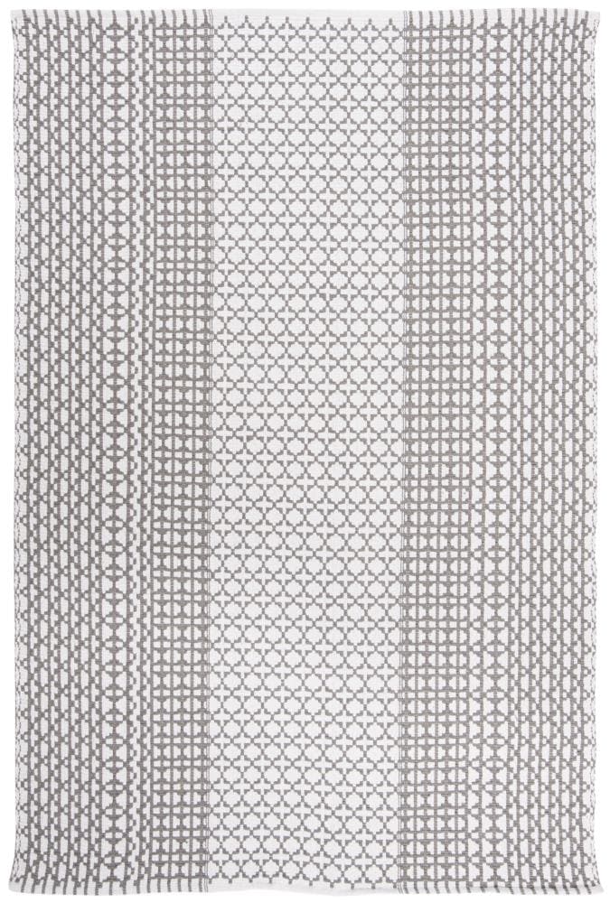 Safavieh MTK617F-5 Montauk Remsen 5 x 8 (ft) Cotton Gray/Ivory Rectangular Indoor Abstract Coastal Area rug