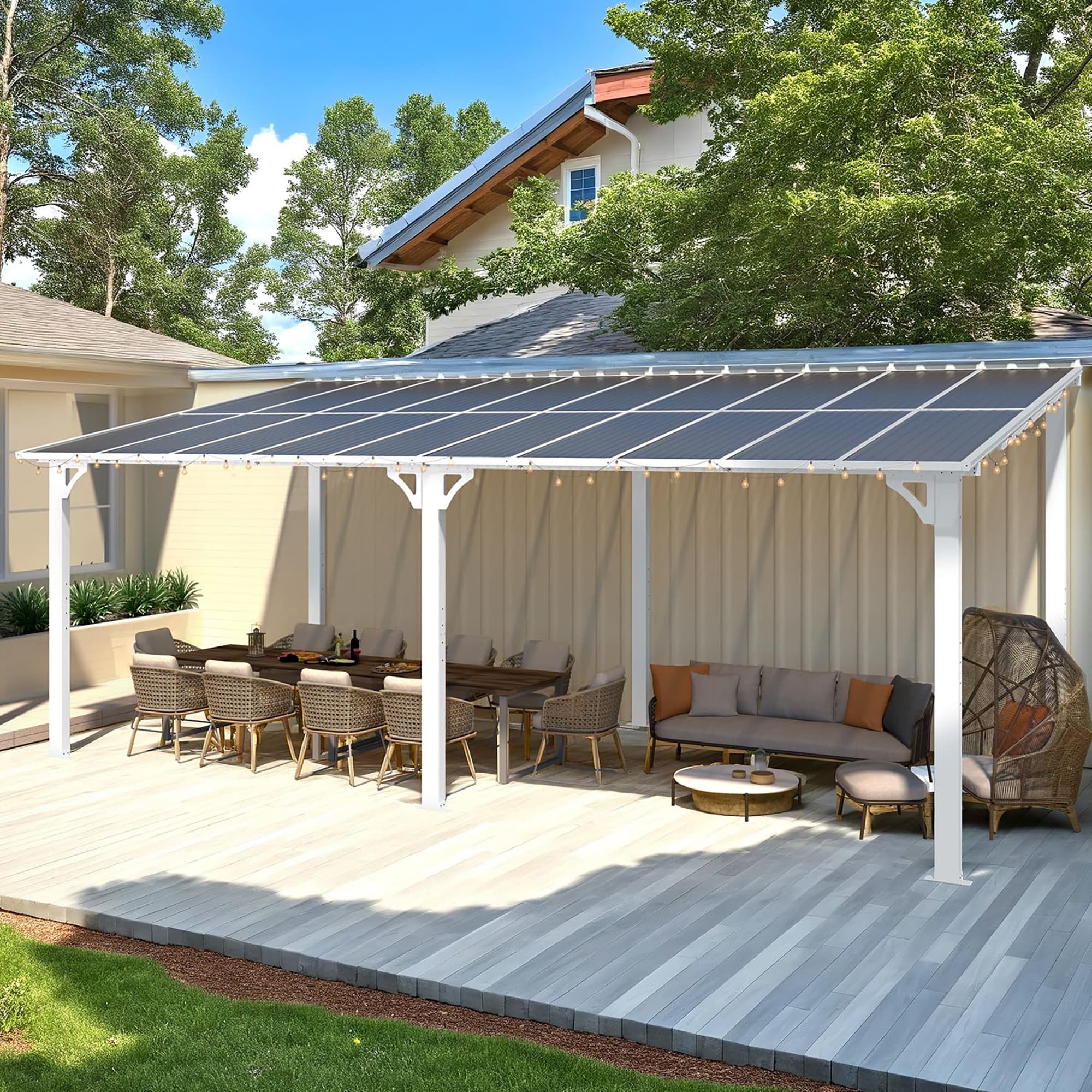 Clihome CL-16412WH Wood-Resin-Gazebos - View #3