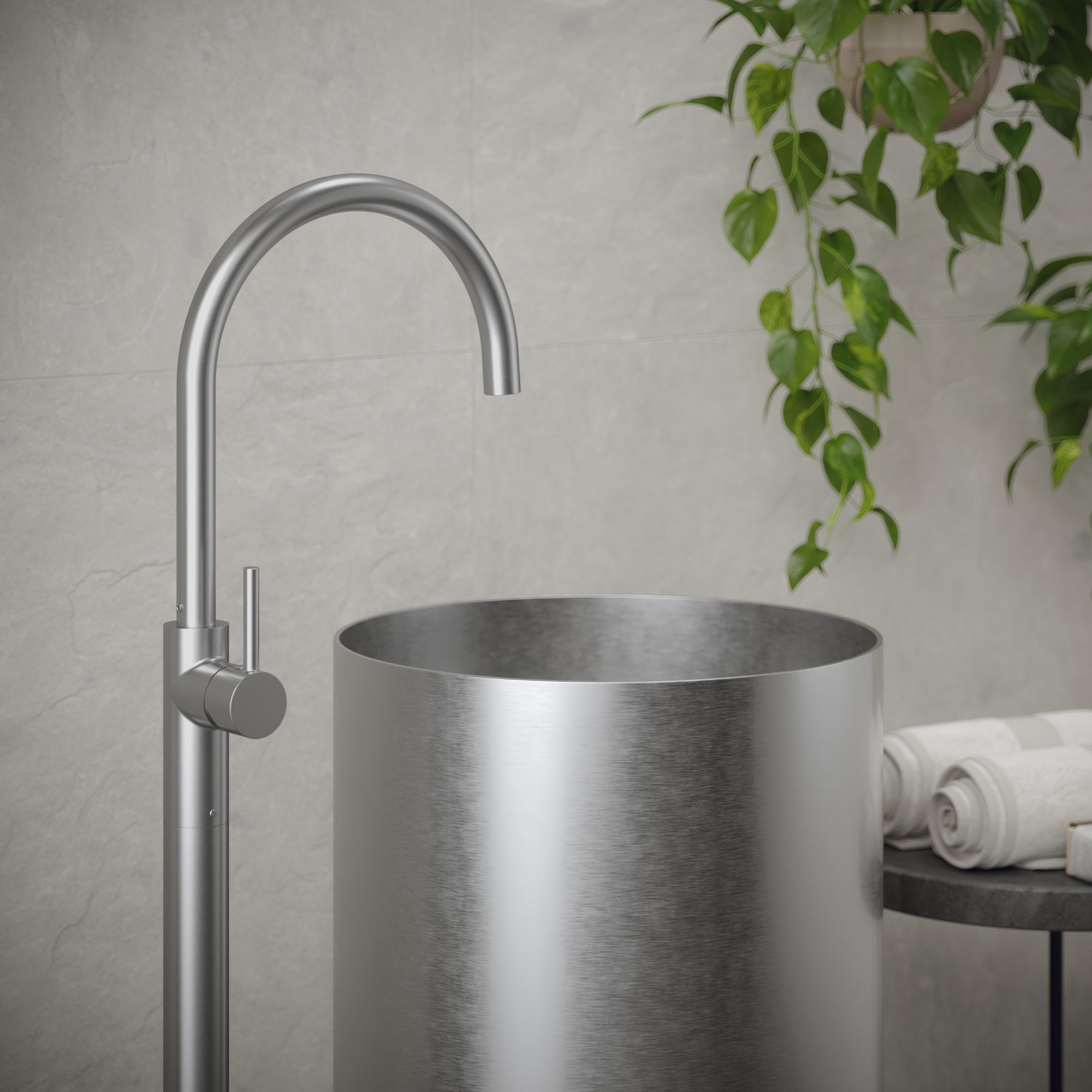 Karran CCP100SS Complete-Pedestal-Lavatories - View #3