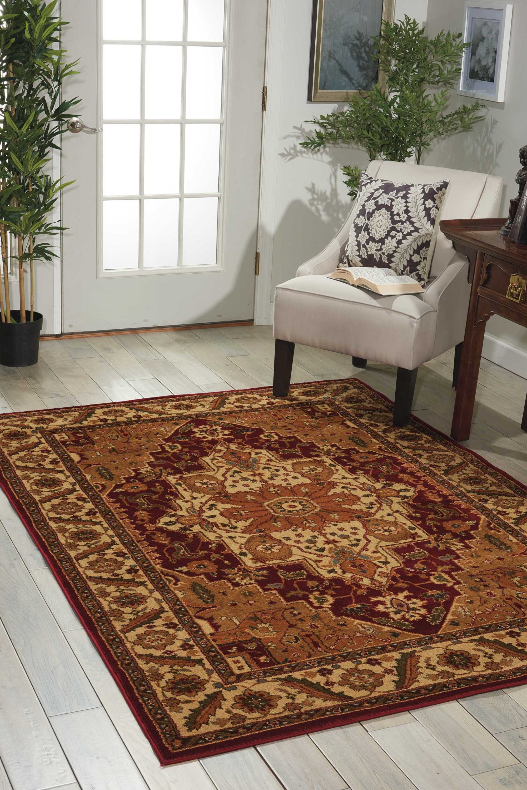 Nourison 25869 Paramount 5 x 7 (ft) Polypropylene Yellow Rectangular Indoor Abstract Area rug