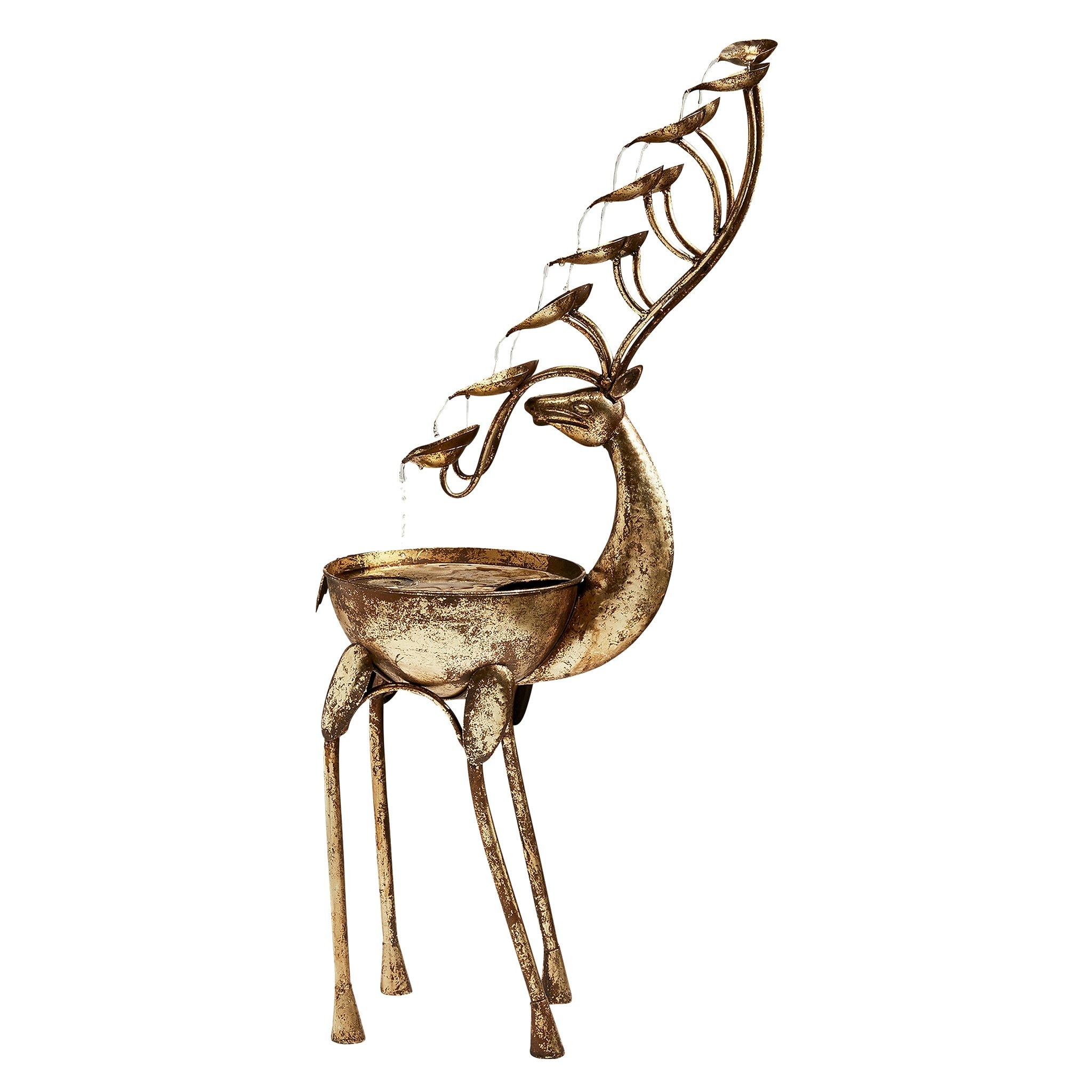 Design Toscano FU80103 38.53-in H Metal Outdoor Fountain Statue Pump Included