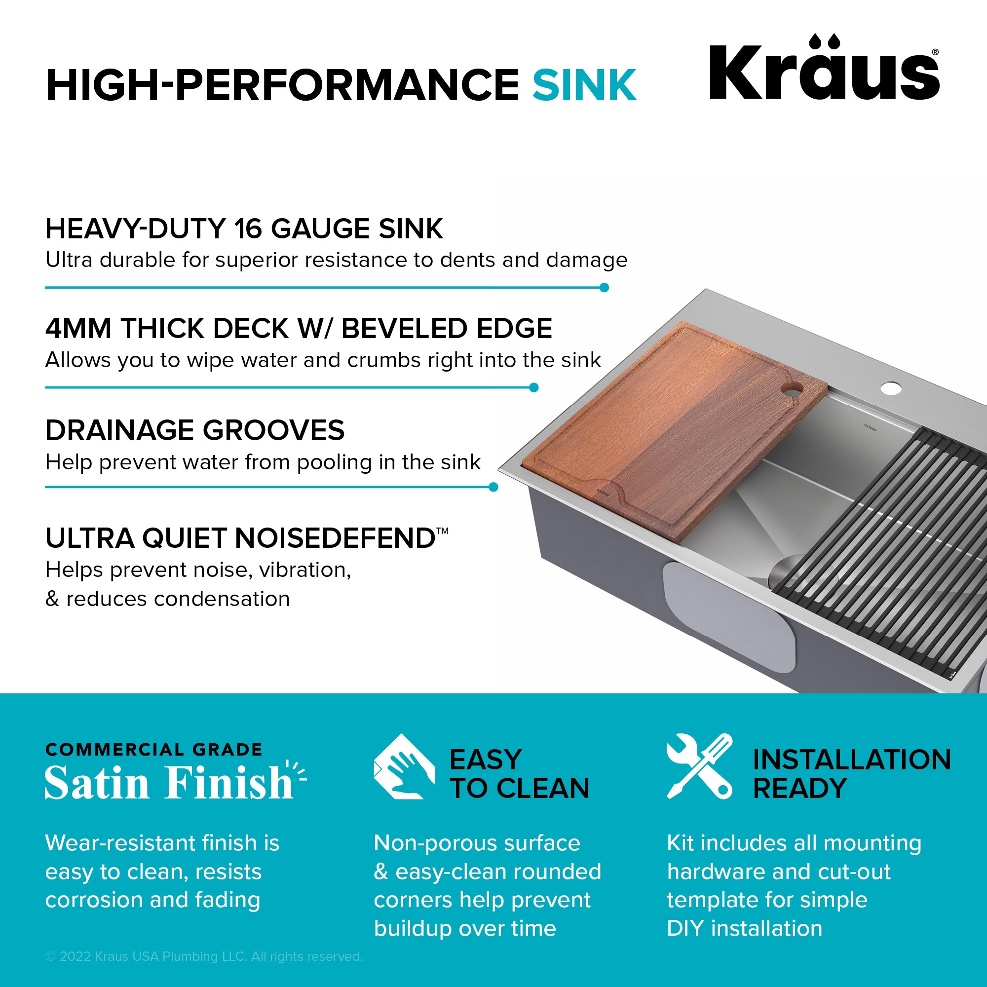Kraus KWT330-33 Kitchen-Sinks - View #11