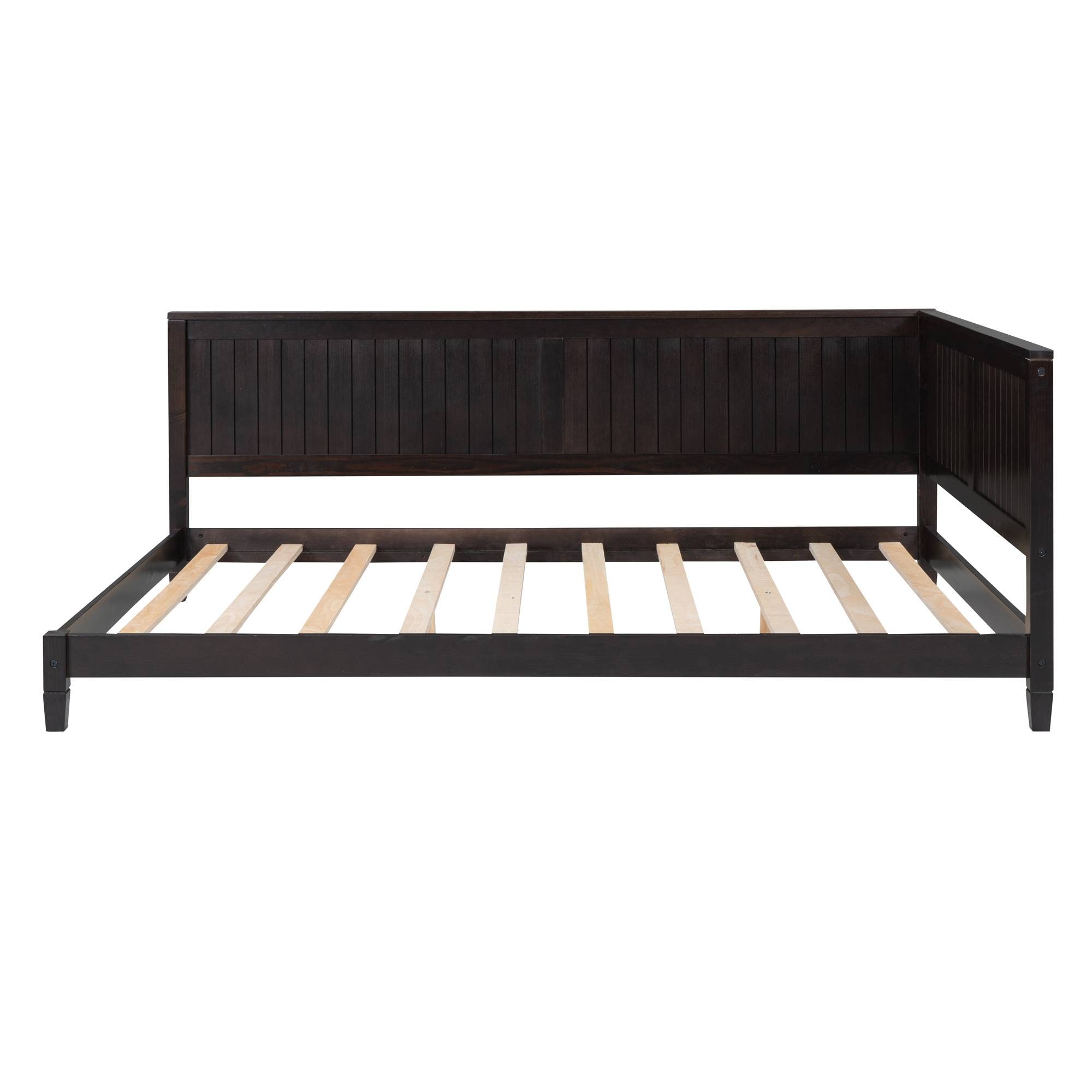 Yiekholo LL-1011AAP Espresso Full Wood Daybed Bed
