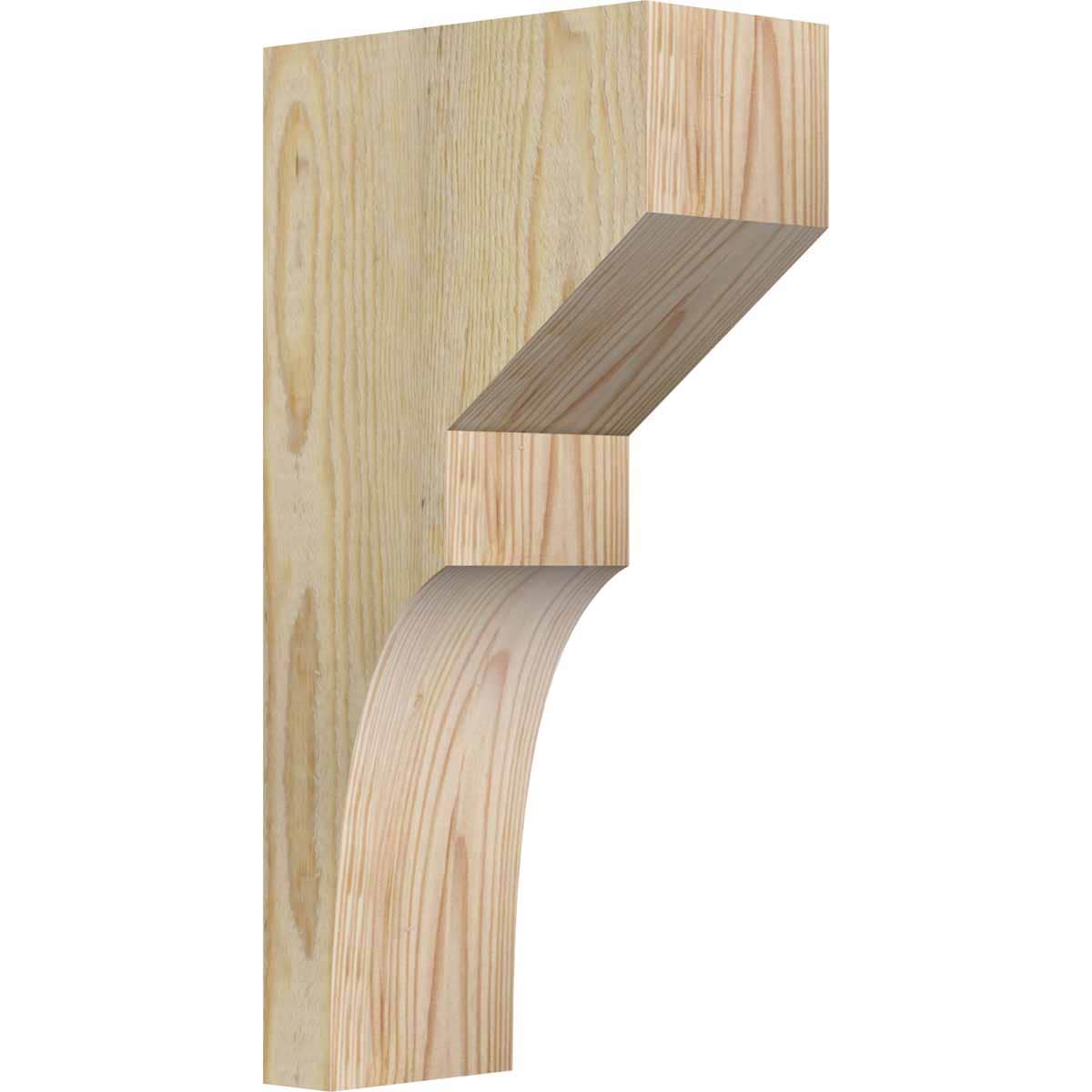 Ekena Millwork COR04X08X16MON00RDF 4-in x 8-in x 16-in Monterey Unfinished Douglas fir Wood Paintable/Stainable Corbel