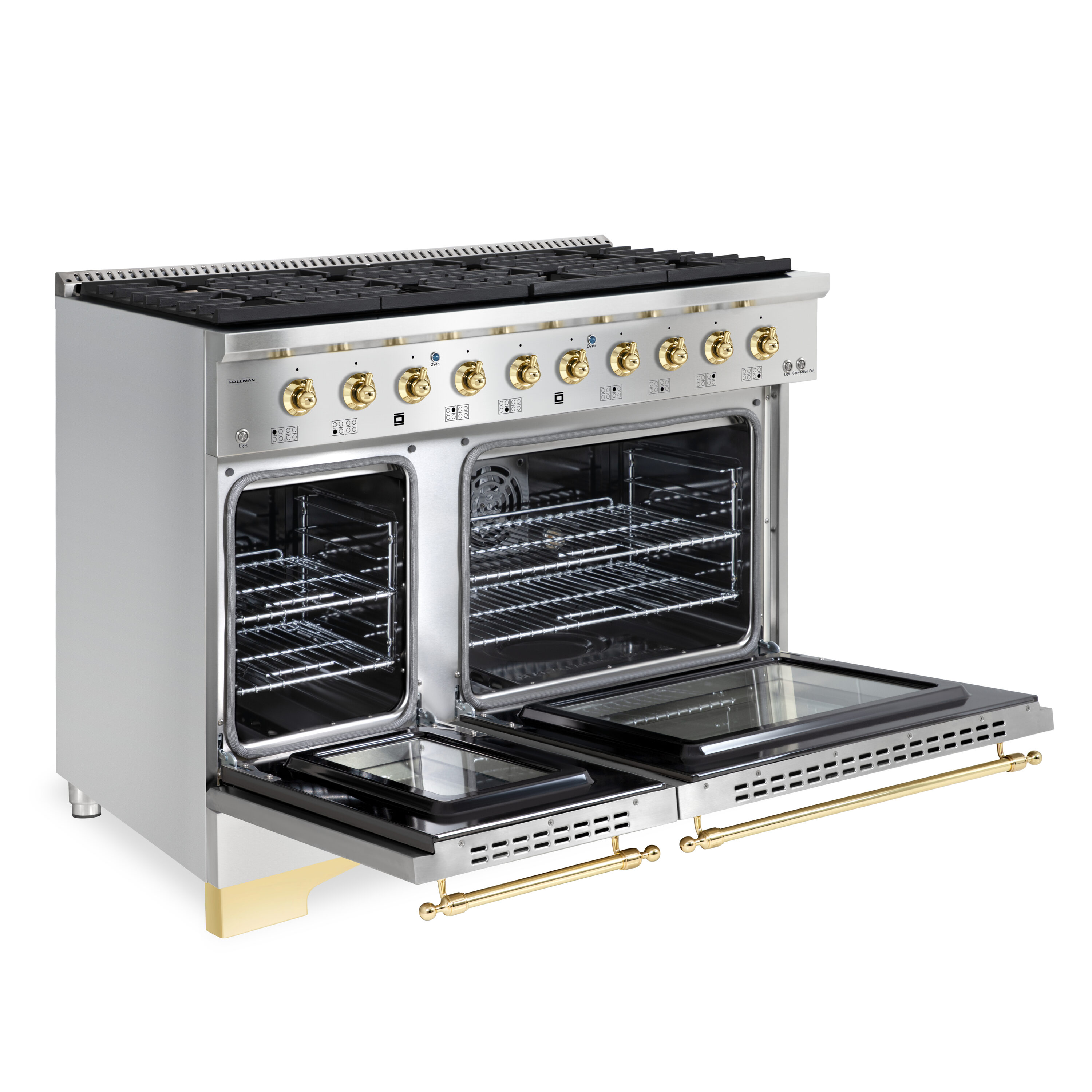 Hallman HCLRG48BSSS Double-Oven-Gas-Ranges - View #4