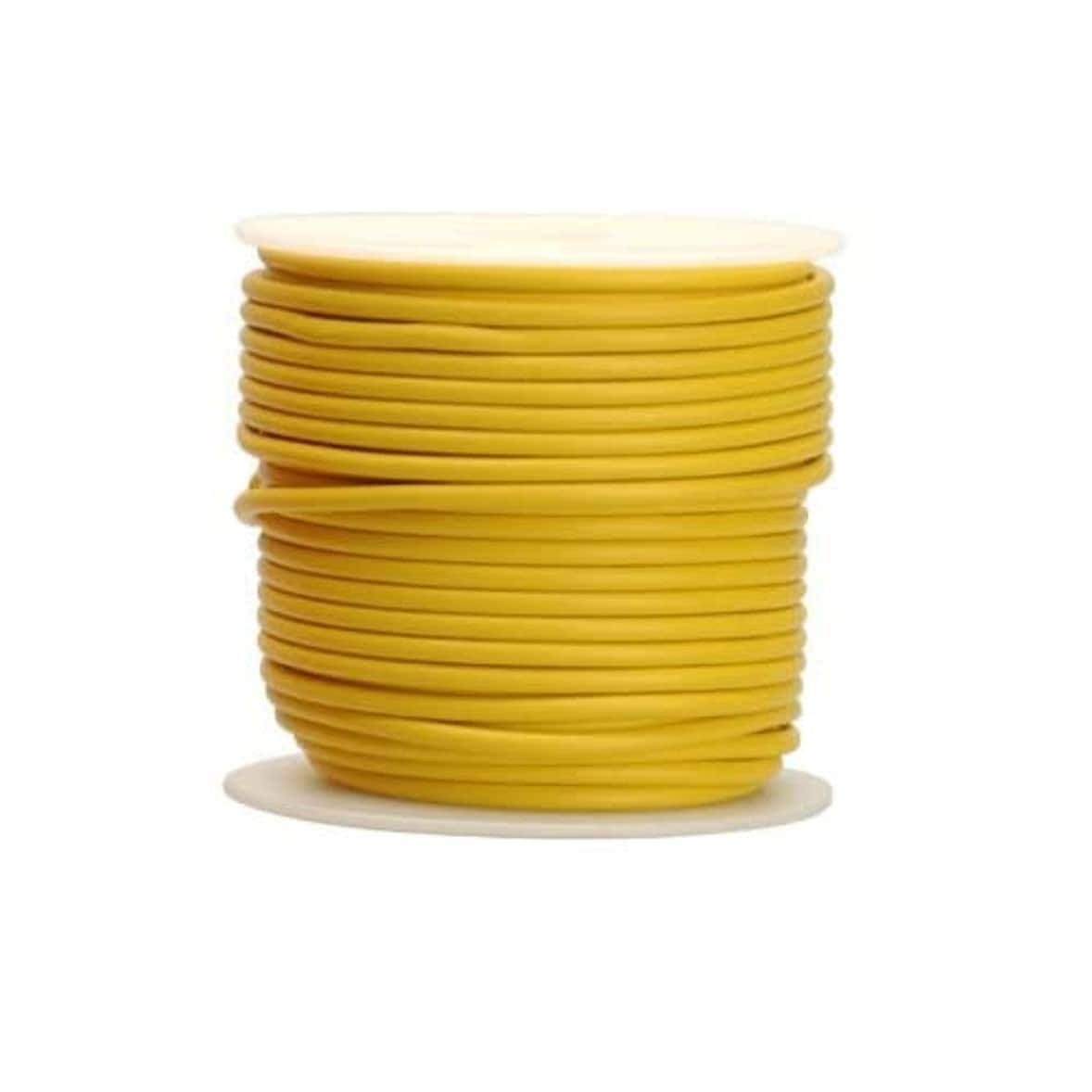 Woods Coleman Cable 18-Gauge 100-Feet Yellow Primary Wire Bulk Spool #55843823