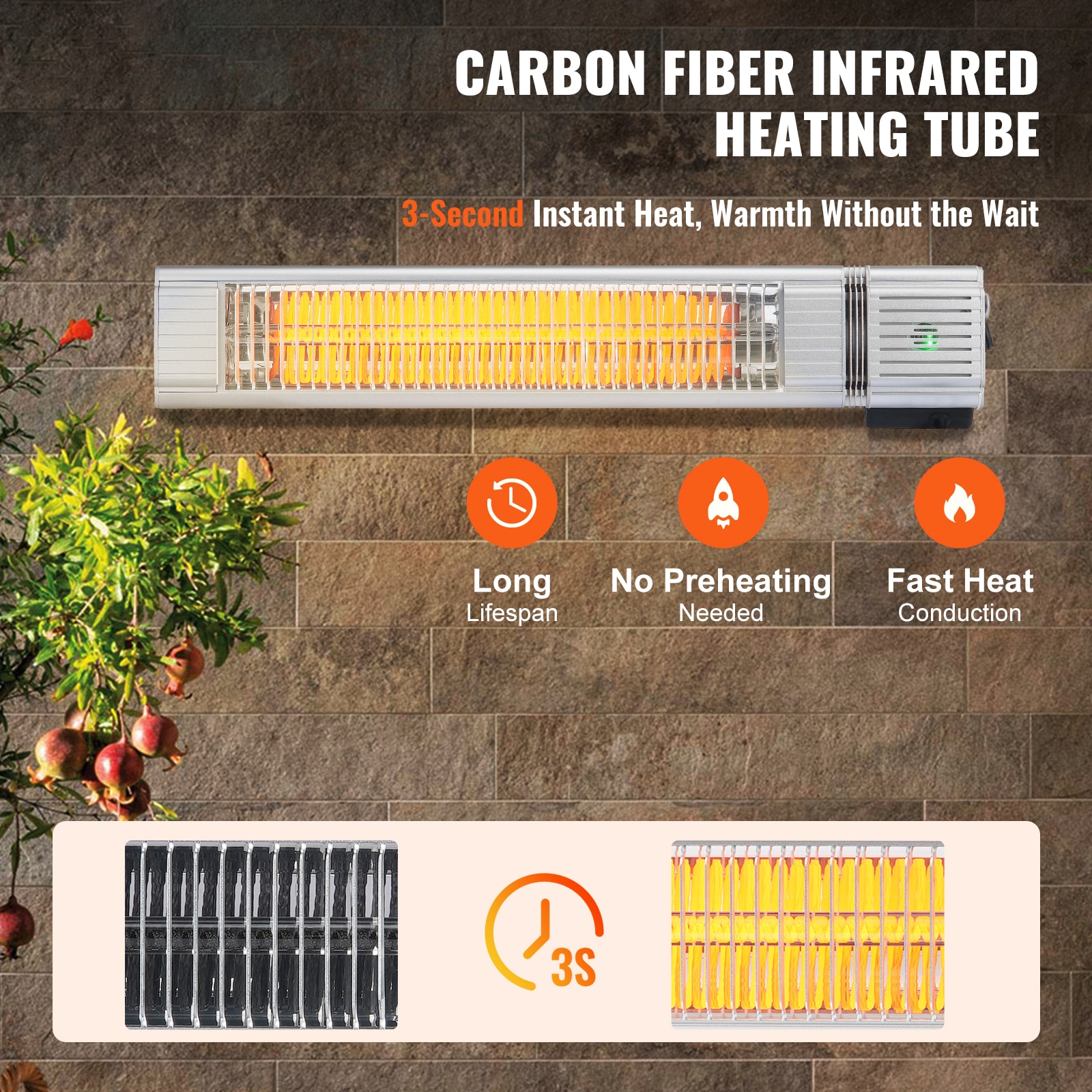 VEVOR HWXJRQTXBG58AC4NKV1 Portable-Electric-Heat - View #5