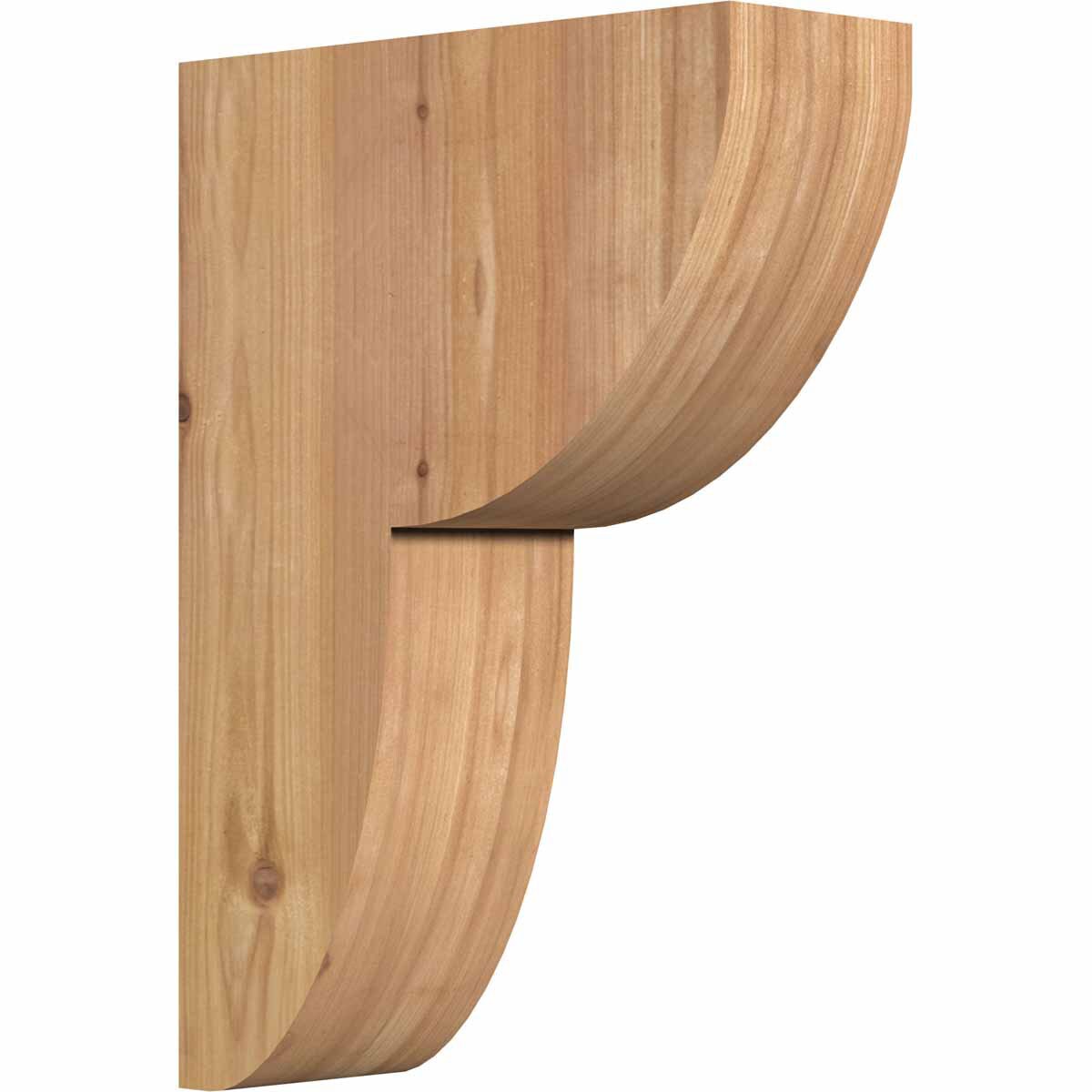 Ekena Millwork COR04X10X14CRE00SWR 3.5-in x 10-in x 14-in Crestline Unfinished Western red cedar Wood Paintable/Stainable Corbel