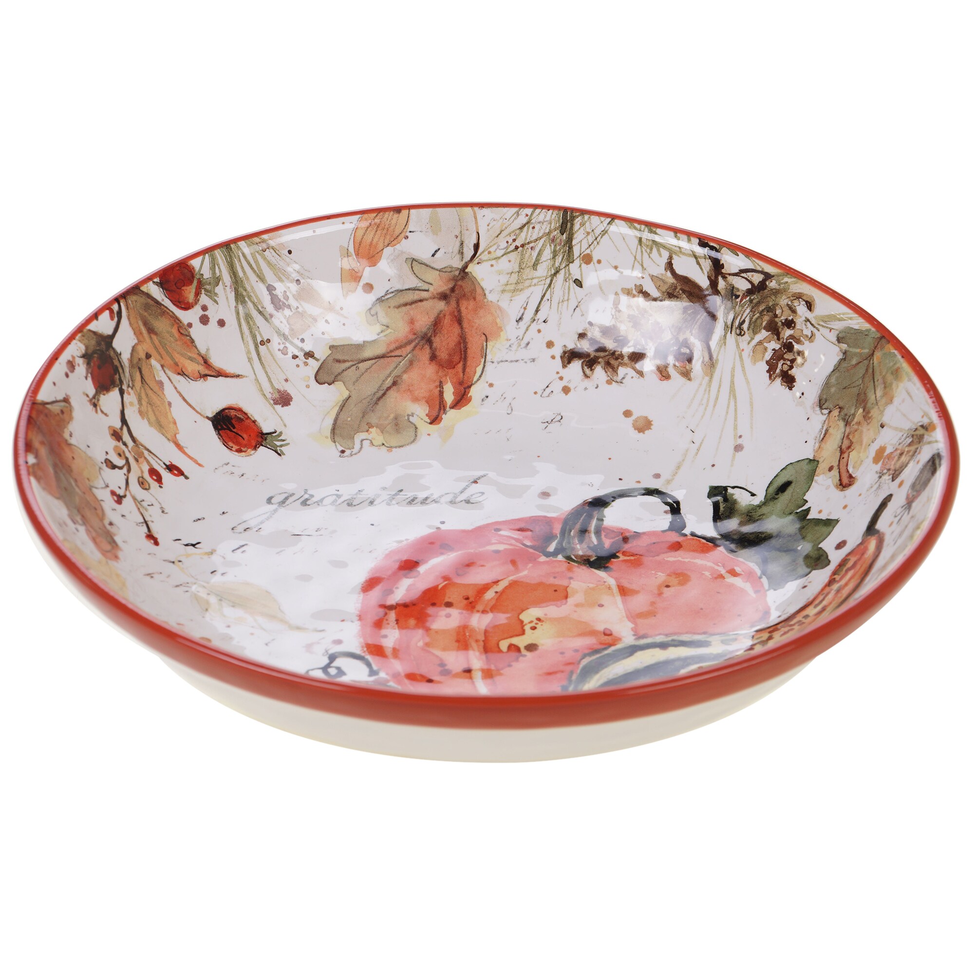 Certified International 41862 Harvest Splash Serving Pasta Bowl 13.25-in x 3-in Holds 128 Ounces