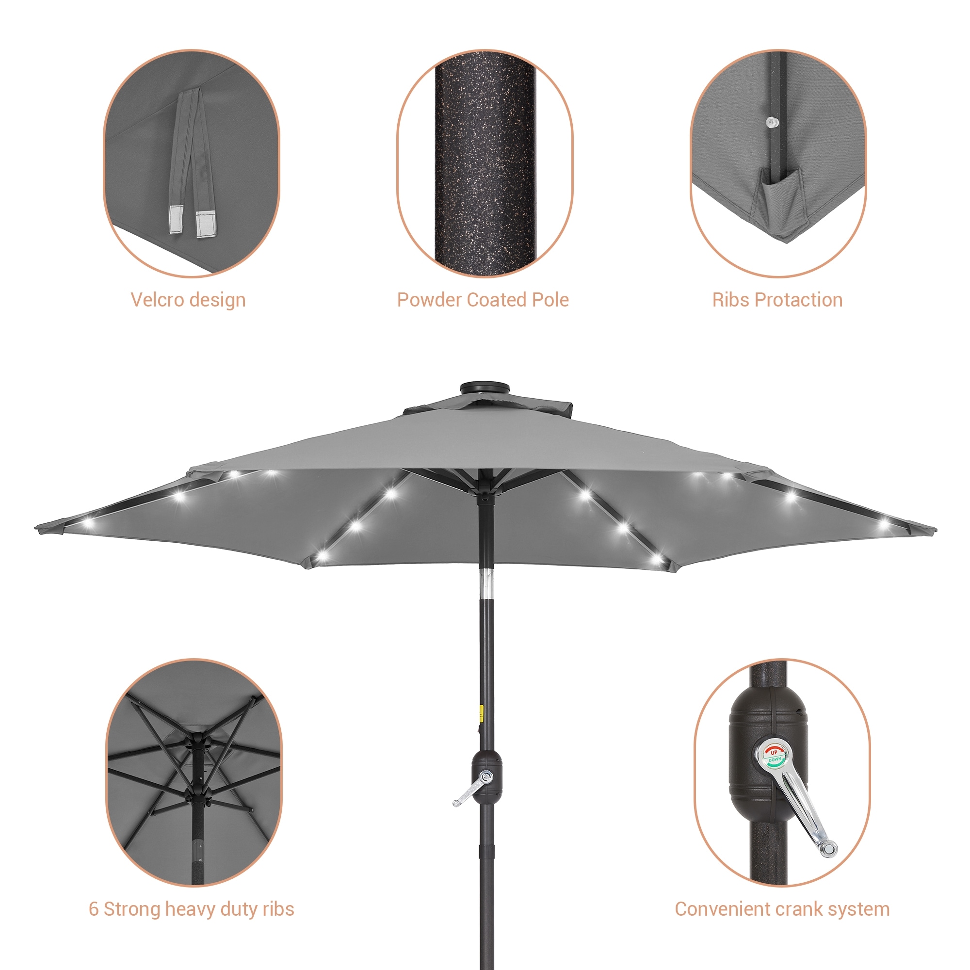 ACEGOSES LW-LED75GY Umbrellas-2 - View #6