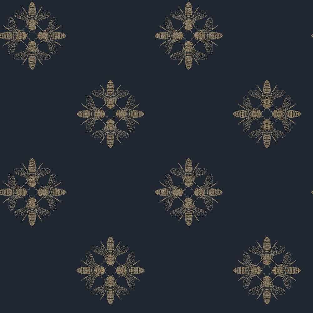 York Wallcoverings ON1644 Outdoors In 56-sq ft Navy Paper Polka Dot Prepasted Soak and Hang Wallpaper