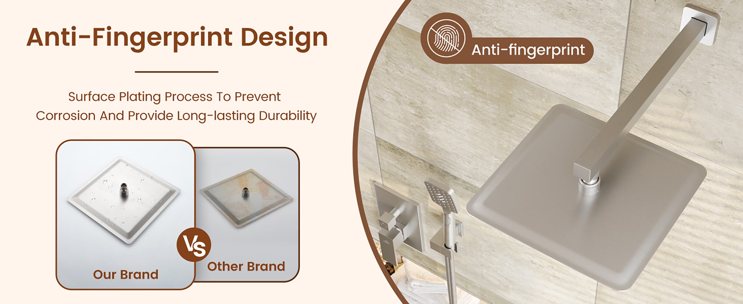 CASAINC WFW98102BN-12 Showerhead-Bar-Panels - View #15