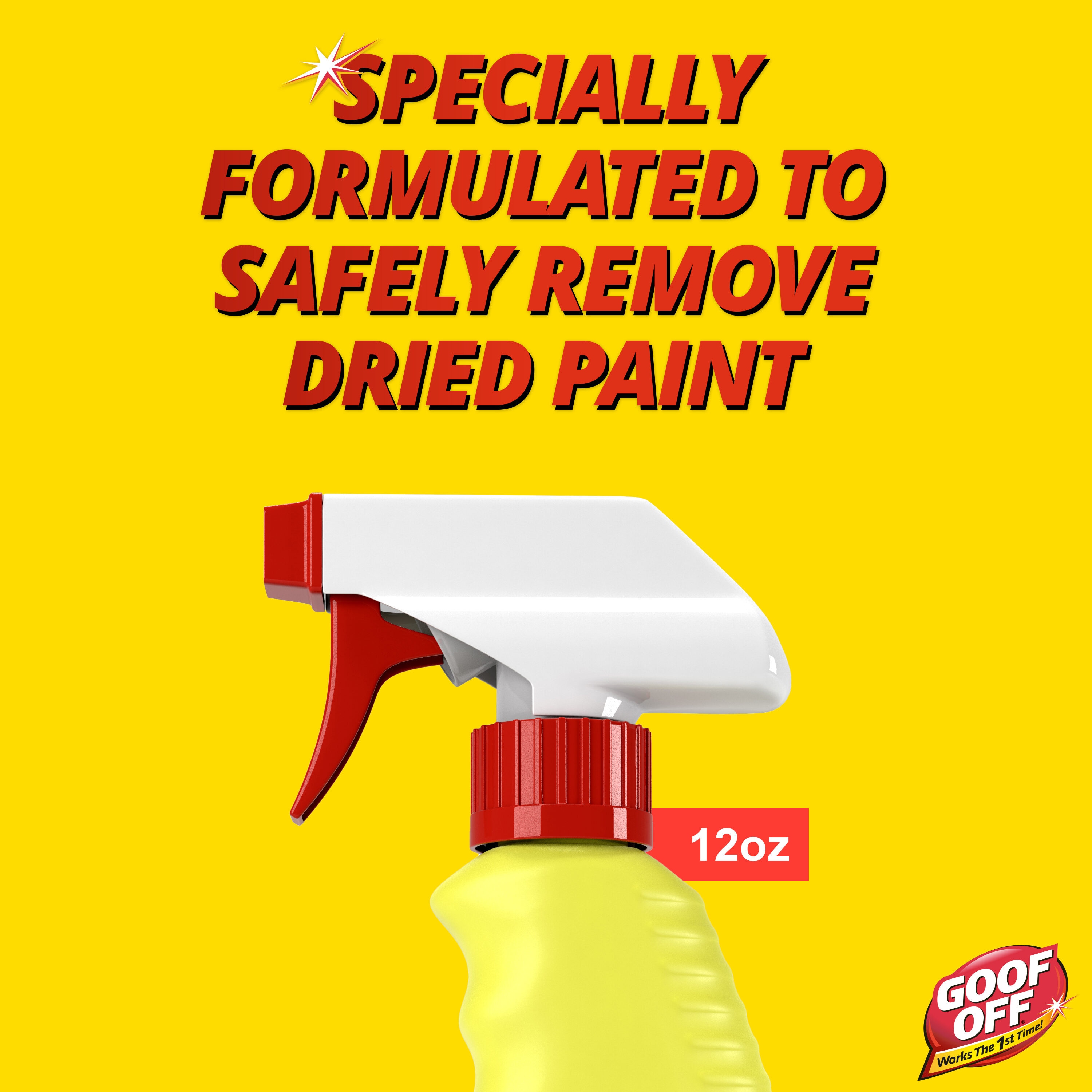 Goof Off Powerful Brush Cleaner for Stubborn Dried Paint, Removes Latex &  Oil Paints