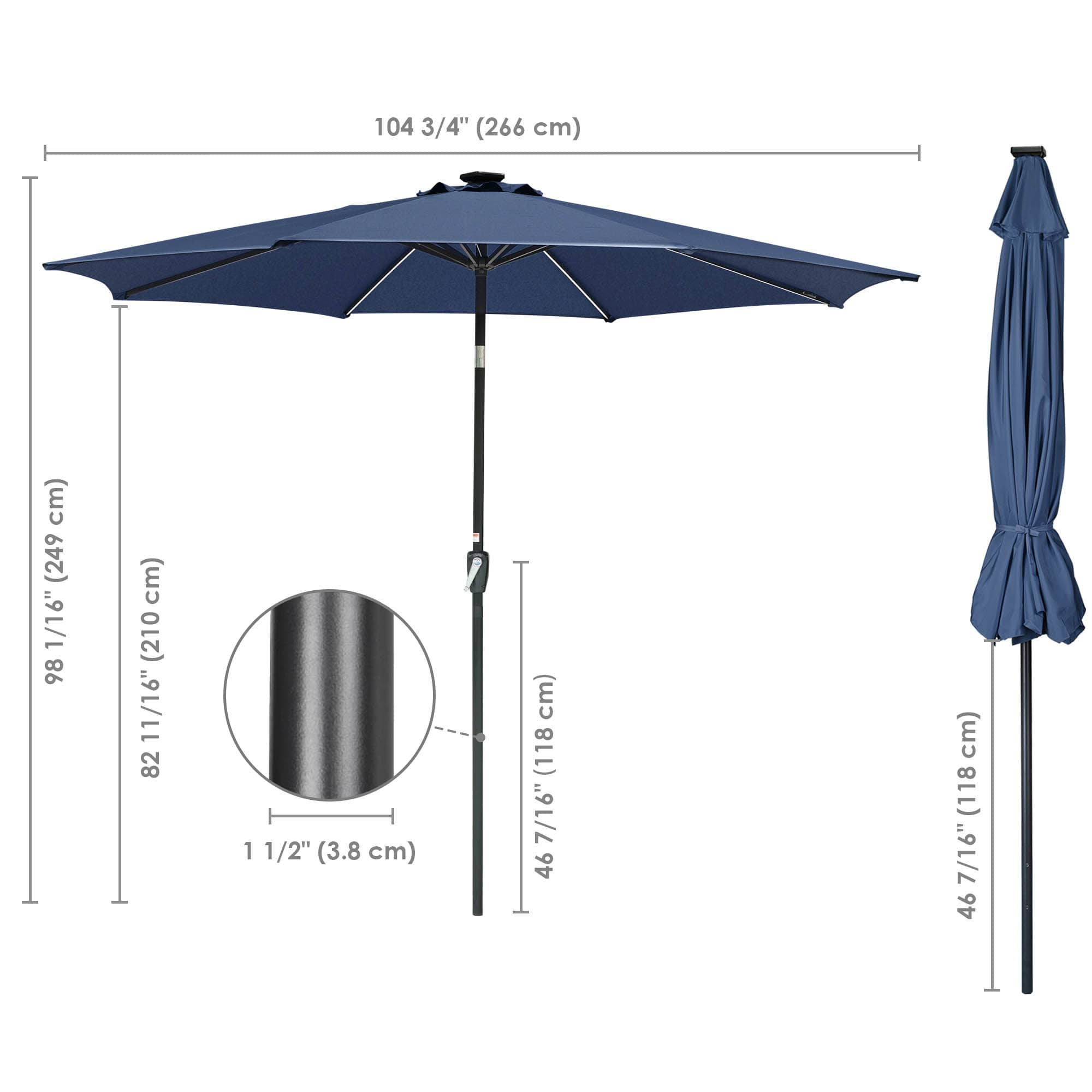 Yescom 07UMB029-9LD-NAVY-LO Umbrellas-2 - View #4