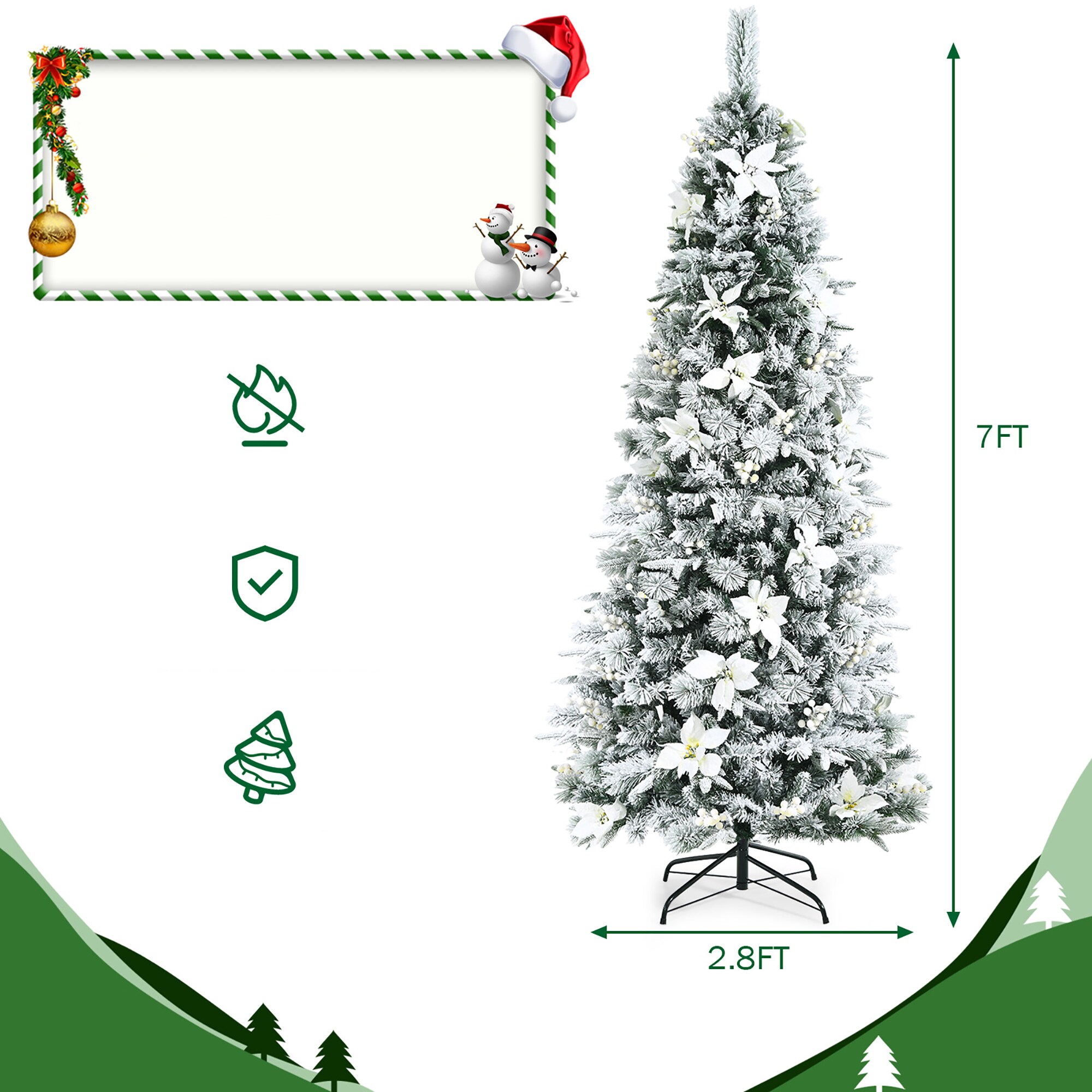 Costway CM23502 Artificial-Christmas-Trees - View #8