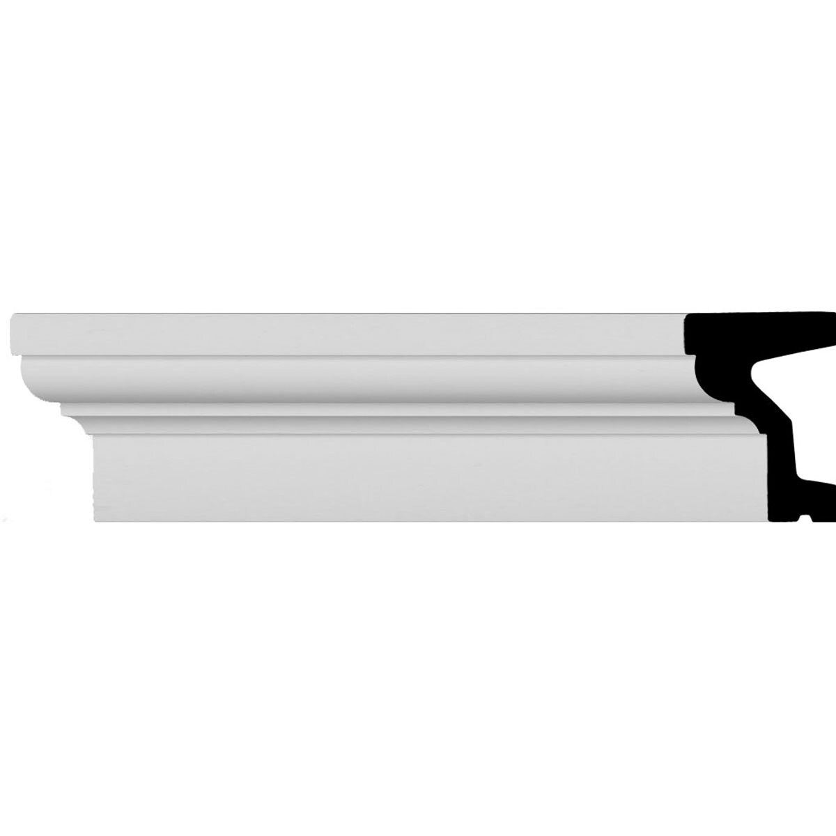 Ekena Millwork MLD06X04ST-2-CASE-2 Standard Moulding 5-1/2-in x 7-ft 10-1/2-in Primed Urethane Crown Moulding 2 -Pack