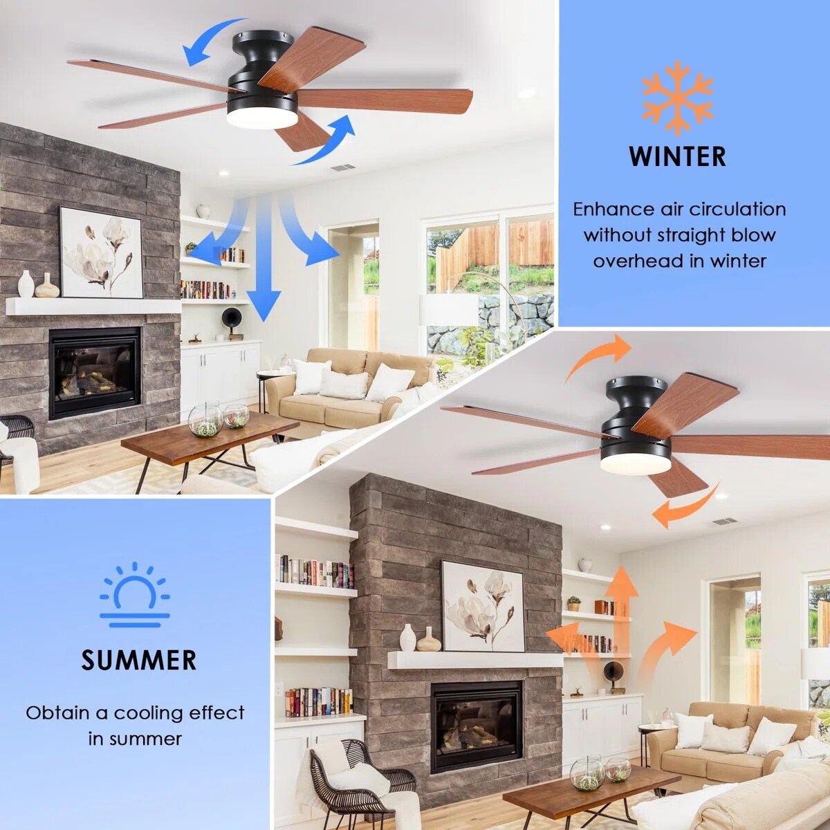 Kviflon LS8509-46BW Ceiling-Fans - View #8