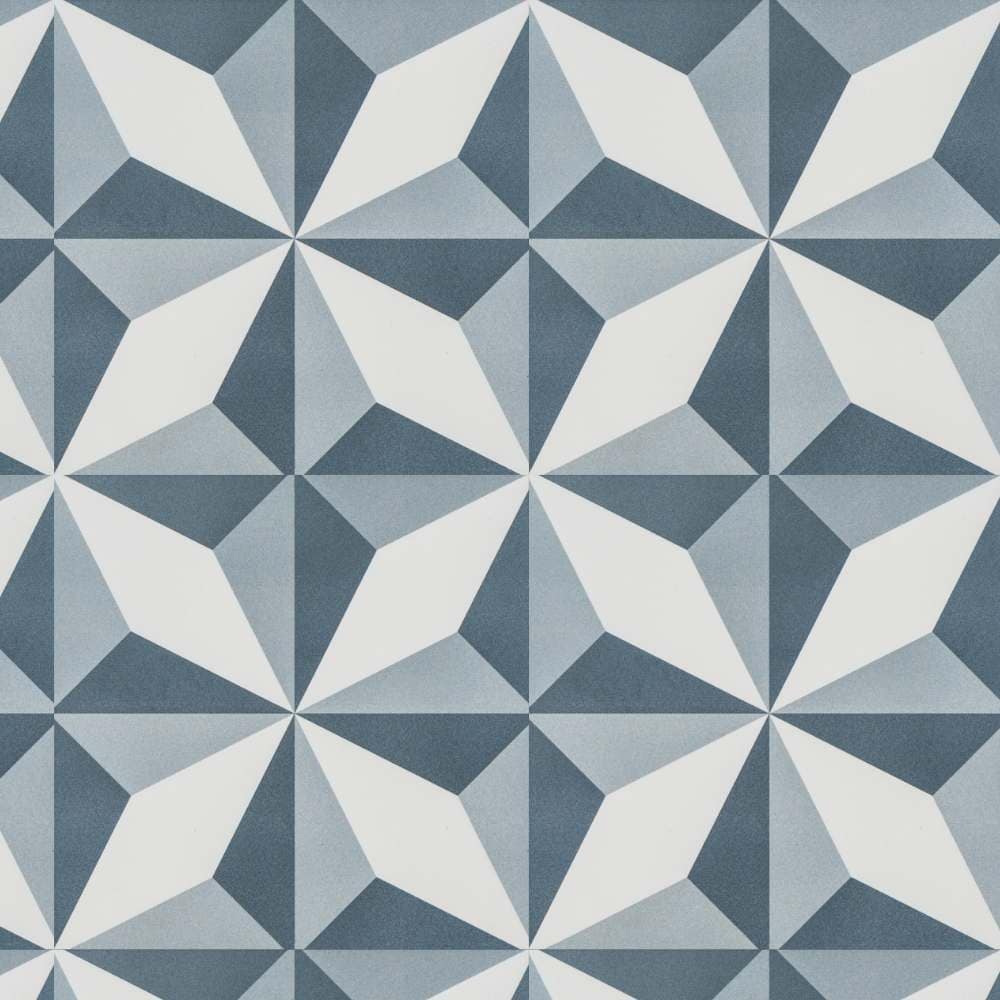 The Tile Life Stars Marino 10-in x 10-in Matte Porcelain Encaustic Floor and Wall Tile ( 11.0-sq ft Carton )
