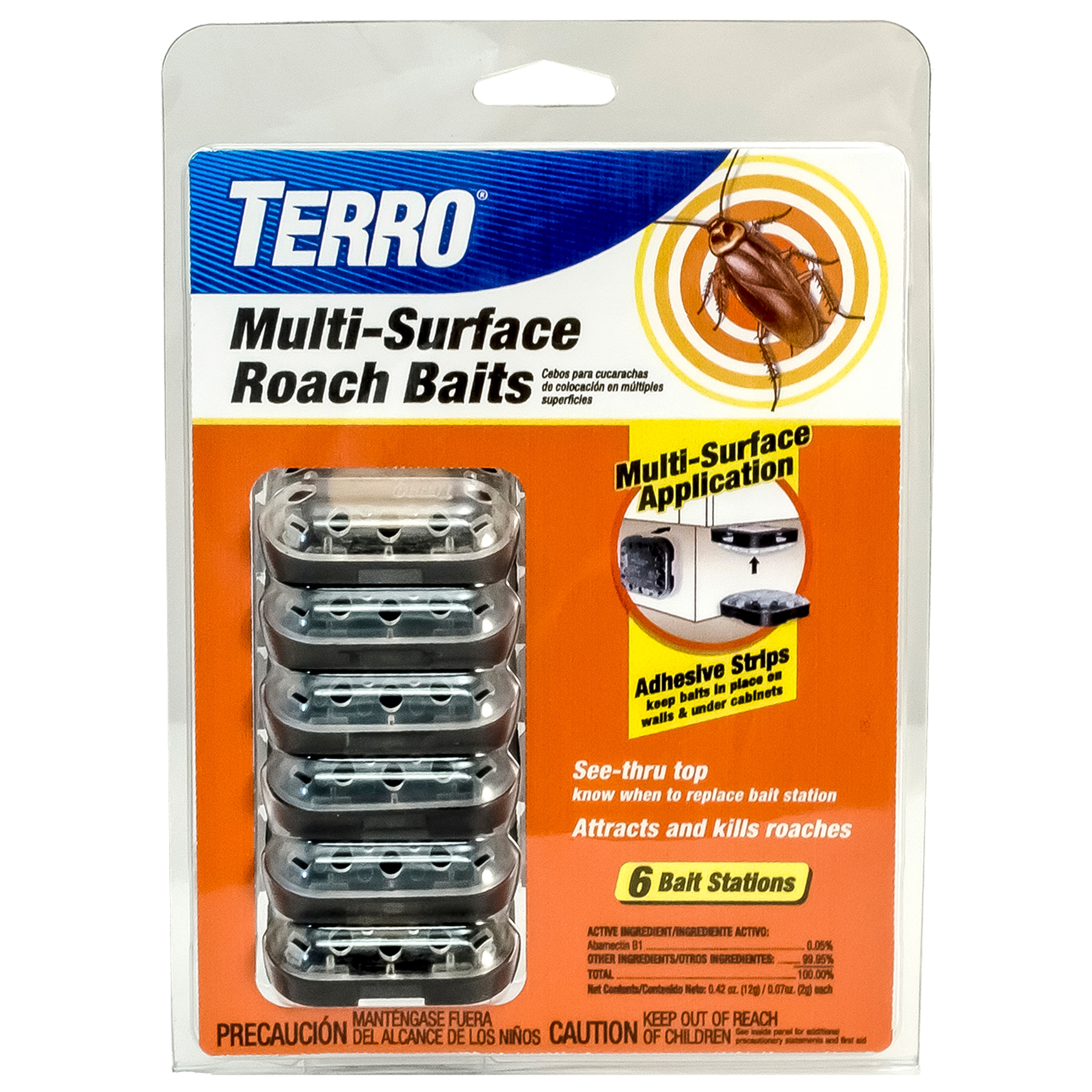 TERRO Multi-Surface Roach Bait Station (6-Pack) in the Pesticides  department at