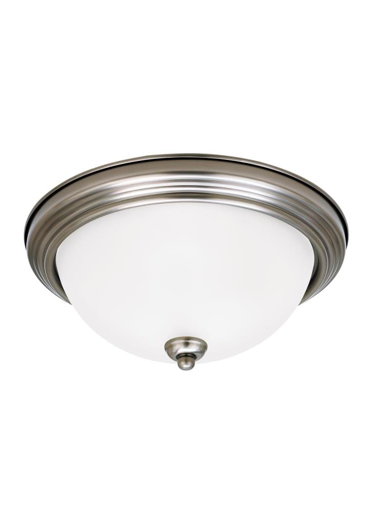 Generation Lighting 77065-965 Ceiling Flush Mount 1-Light Antique Brushed Nickel Flush Mount Light