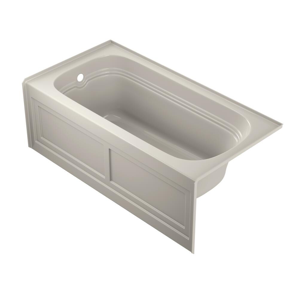 Jacuzzi LXS6032ALR2XXY LUXURA 32-in W x 60-in L Oyster Acrylic Rectangular Left-Hand Drain Alcove Whirlpool Tub and Air Bath