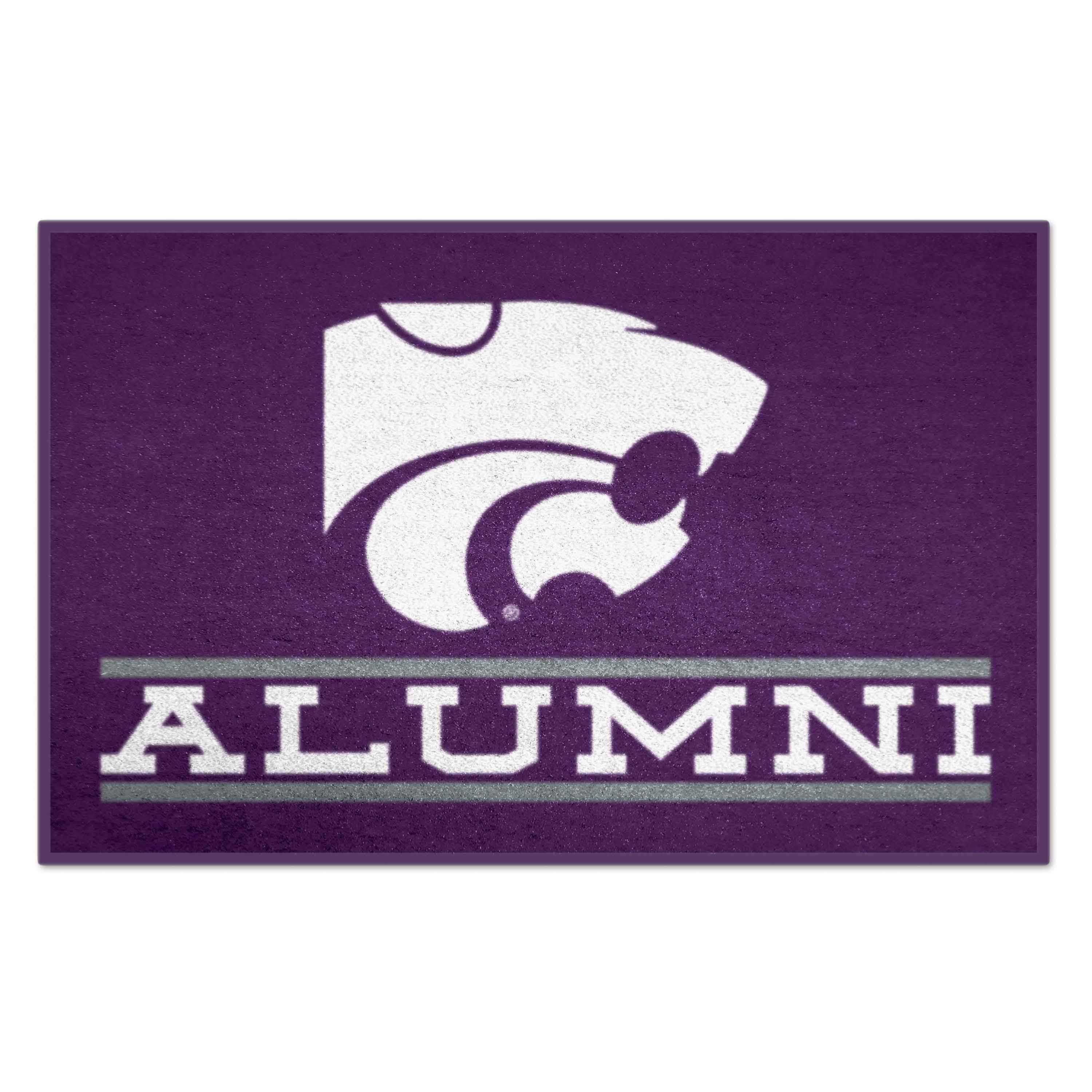 FANMATS 18369 Kansas State Wildcats 30-in x 19-in Purple Nylon Indoor or outdoor Decorative Sports Door Mat