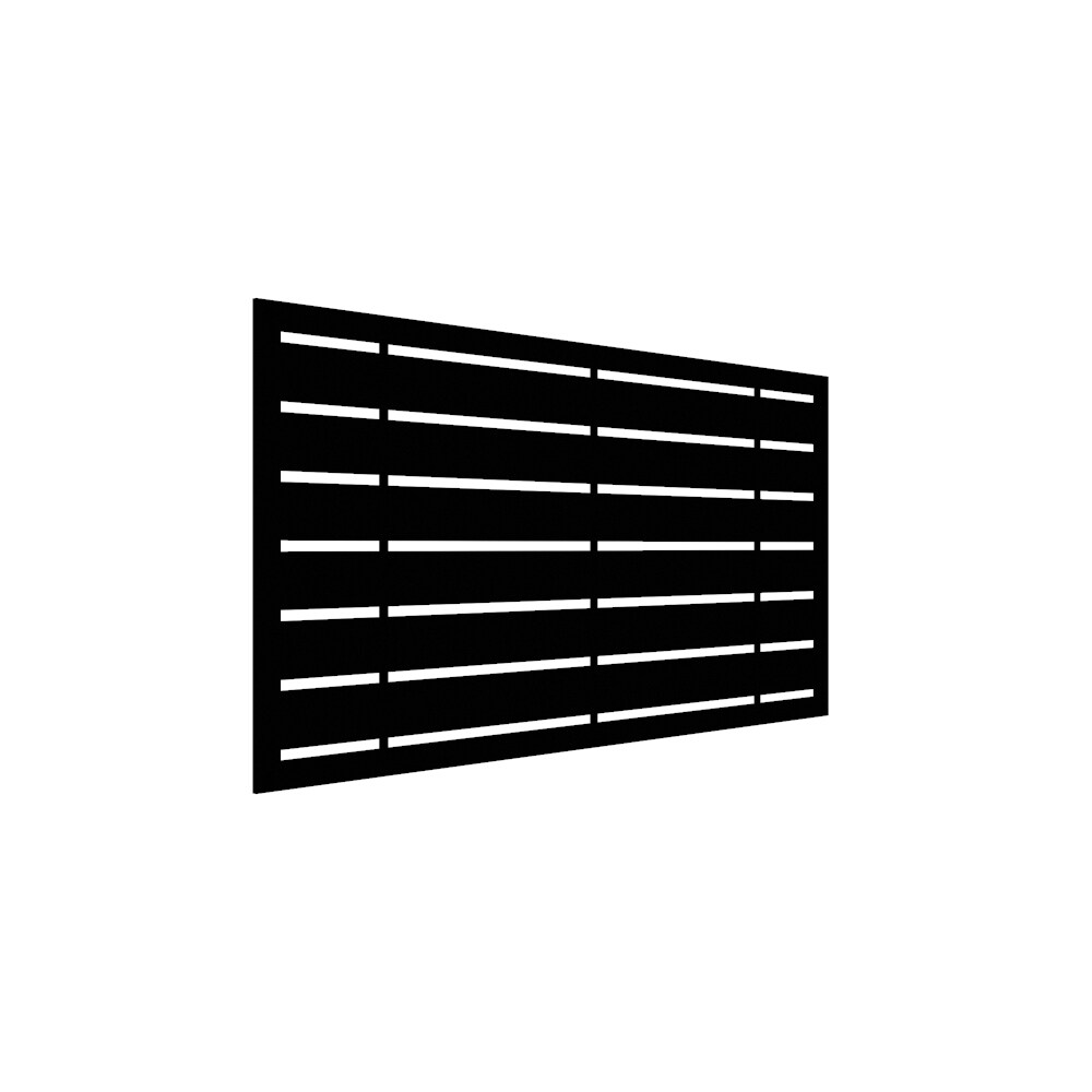 Freedom 1-in x 48-in x 2-ft Boardwalk Black Polypropylene Decorative Screen Panel