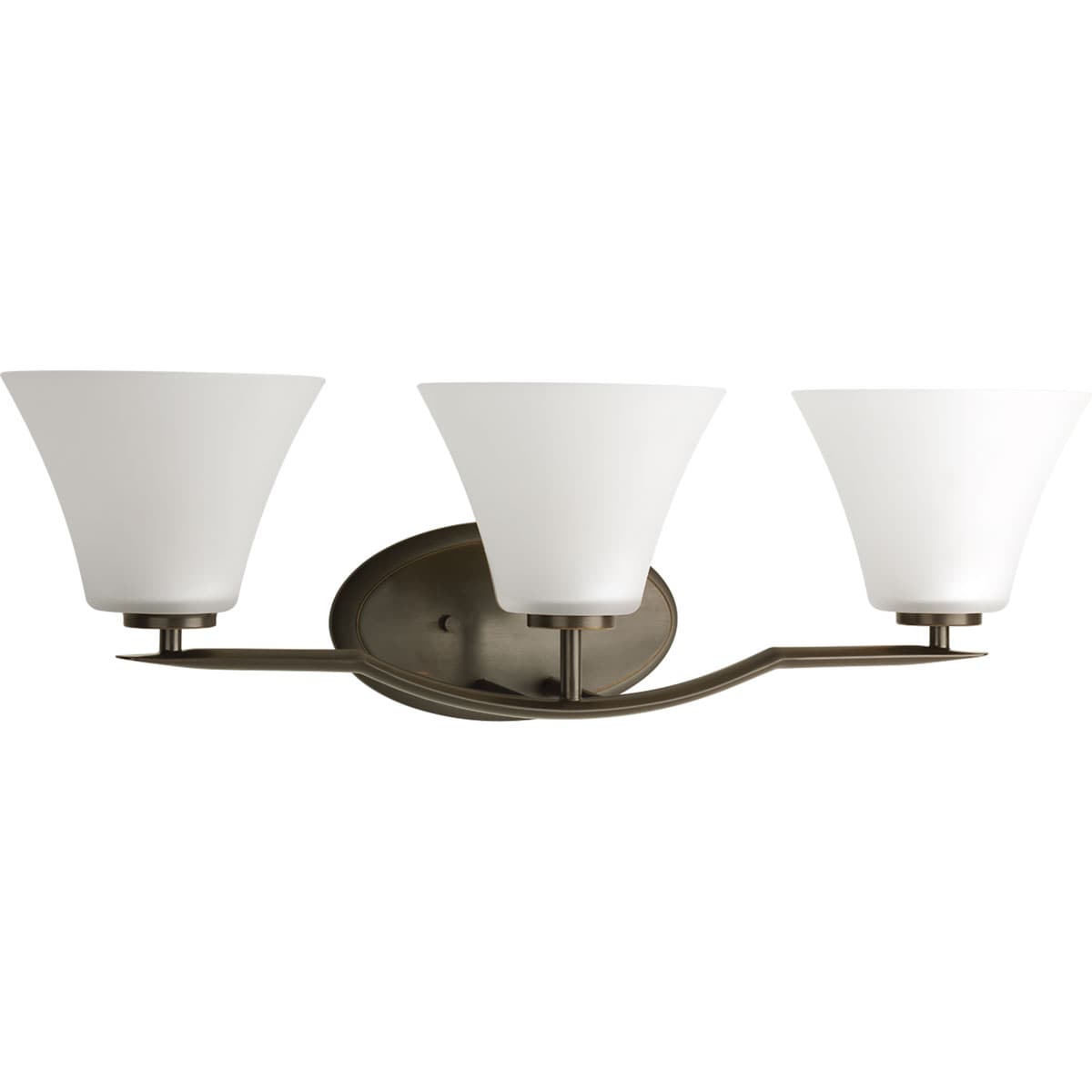 Progress Lighting P2006-20W Bravo 26.75-in 3 -Light Antique Bronze Transitional Vanity light