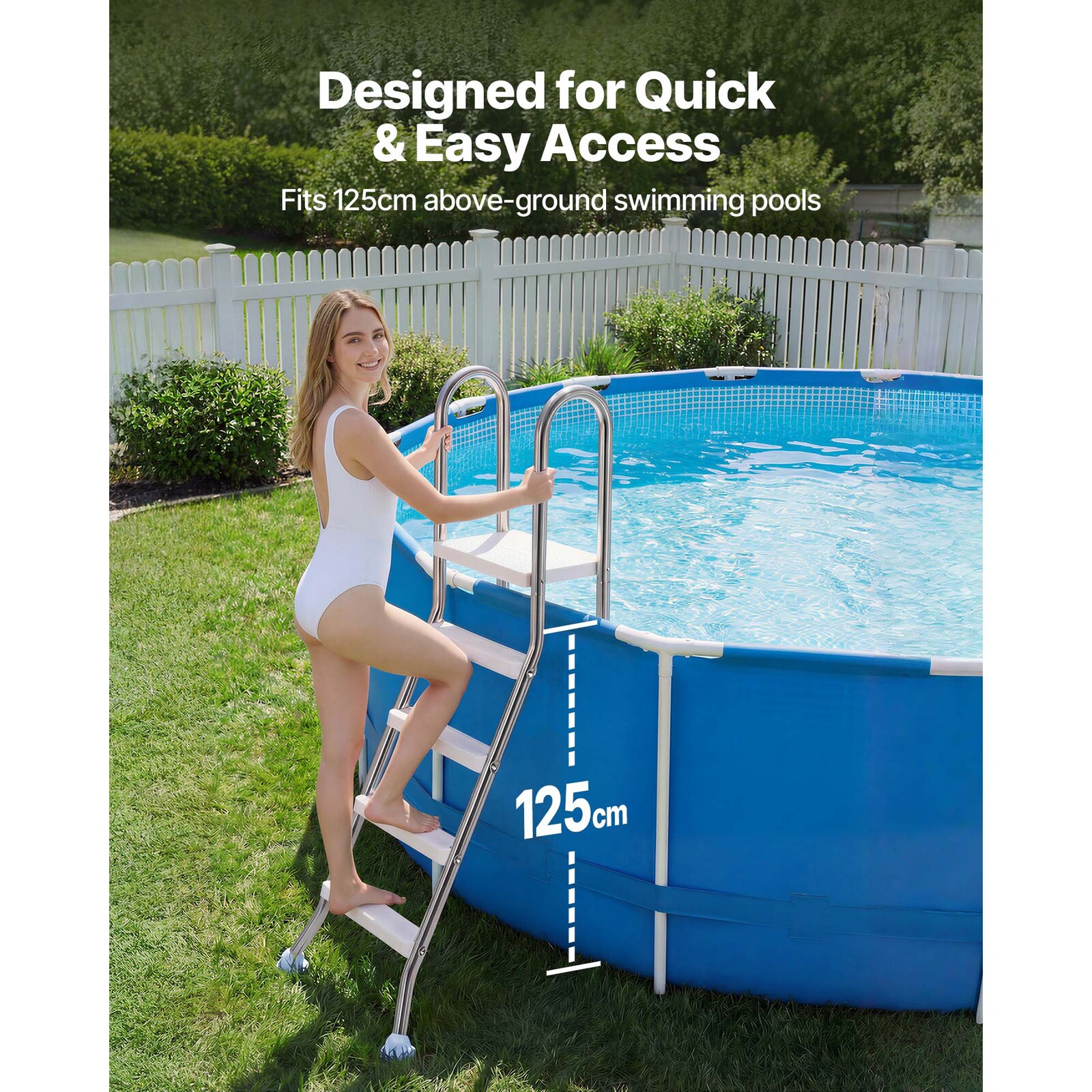 Mecale YAS-WRUN3M Above-Ground-Pool-Lad-Steps - View #2
