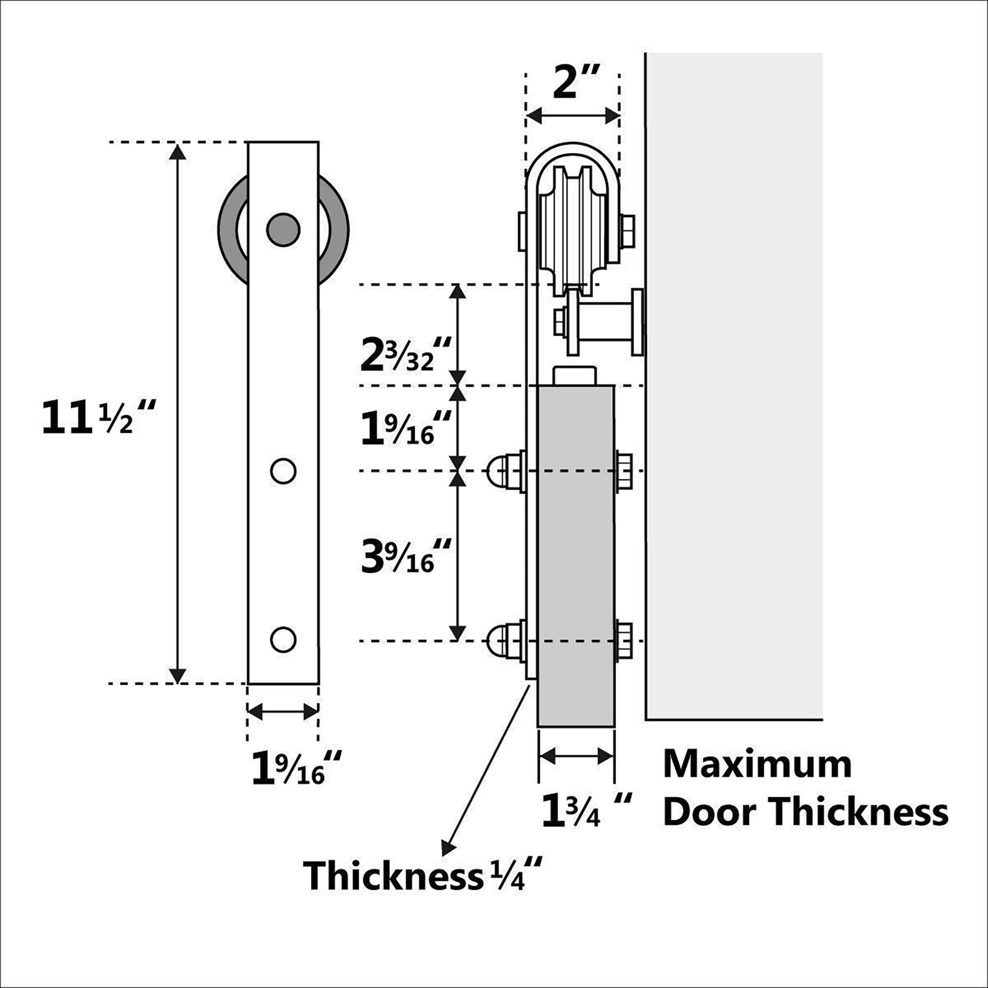 Clihome X001UQGX7D-LTC Barn-Door-Roller-Kits - View #5
