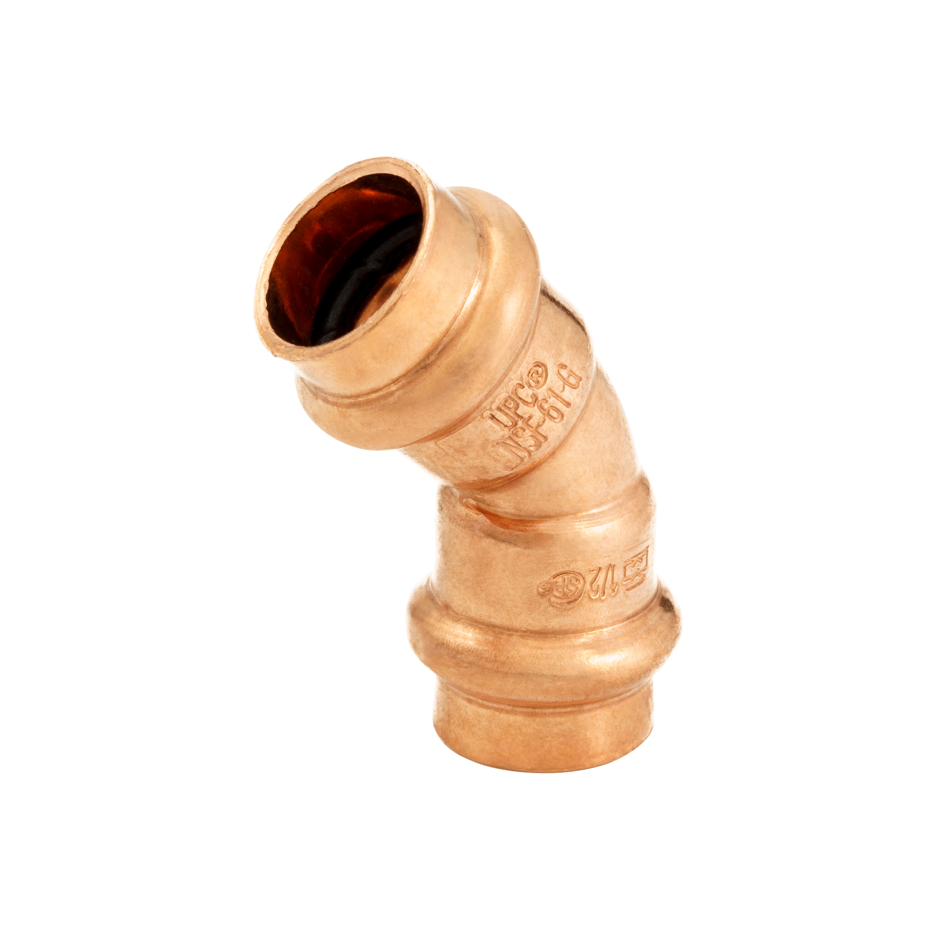 Lead Free Brass Compression Fittings - 45 Degree Elbows - 1/2