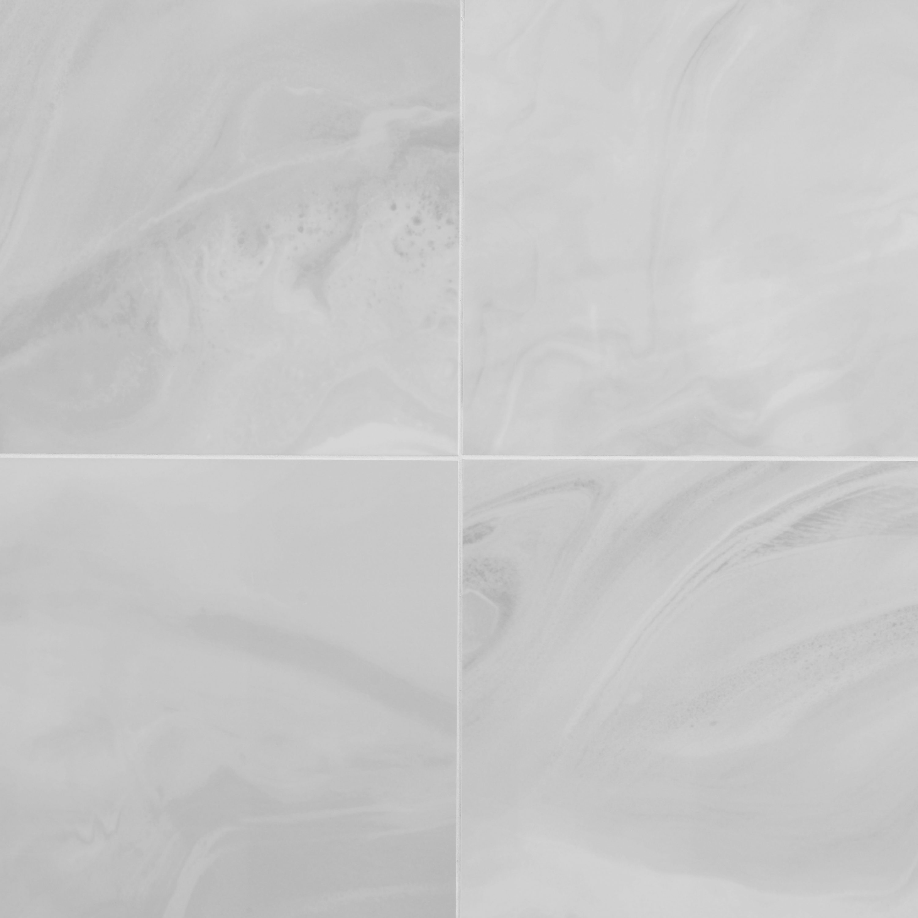 Artmore Tile EXT3RD107139 Augusta White 24-in x 48-in Polished Porcelain Marble look Large format Floor and Wall Tile ( 15.49-sq ft Carton )