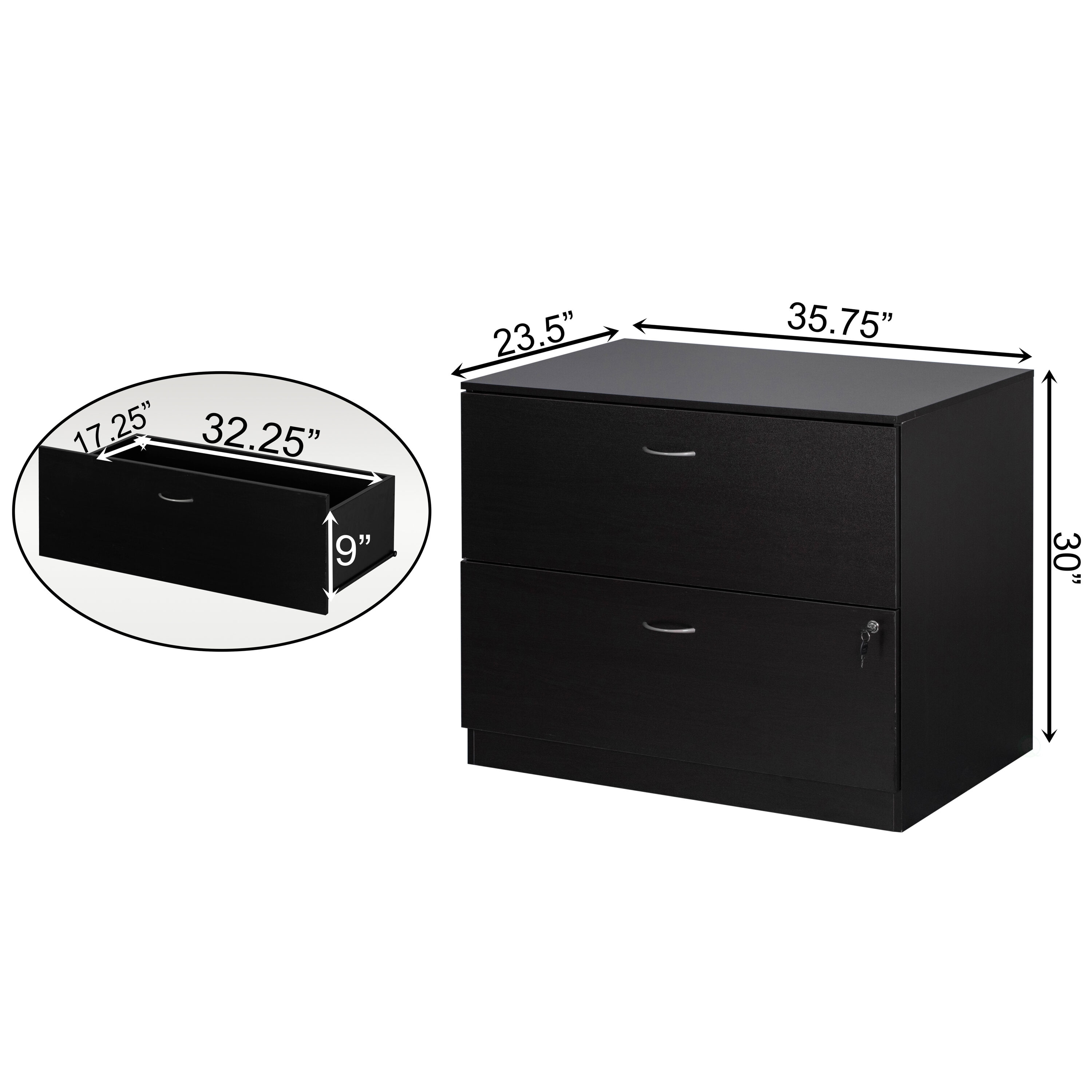 Basicwise QI004697.BK Filing-Cabinets - View #4