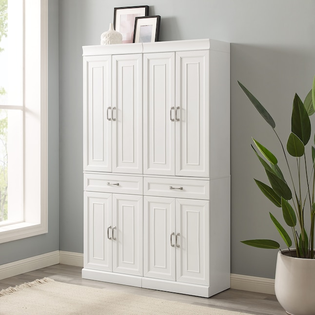 Crosley Furniture 47.5-in W x 78-in H x 14.5-in D White Birch Door and ...
