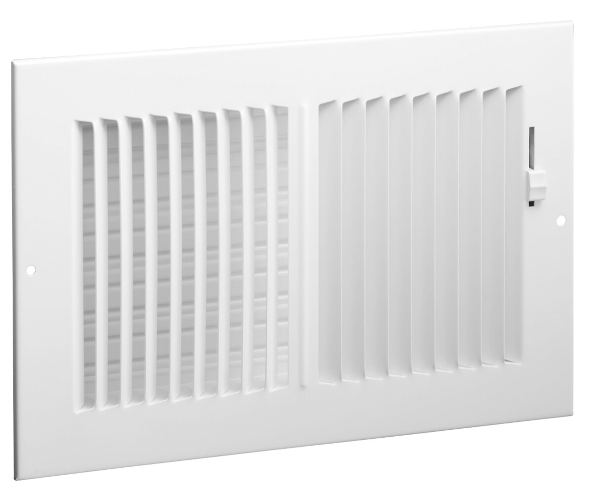 Hart & Cooley 35157 12-in x 5-in 2-way Steel White Sidewall/Ceiling Register