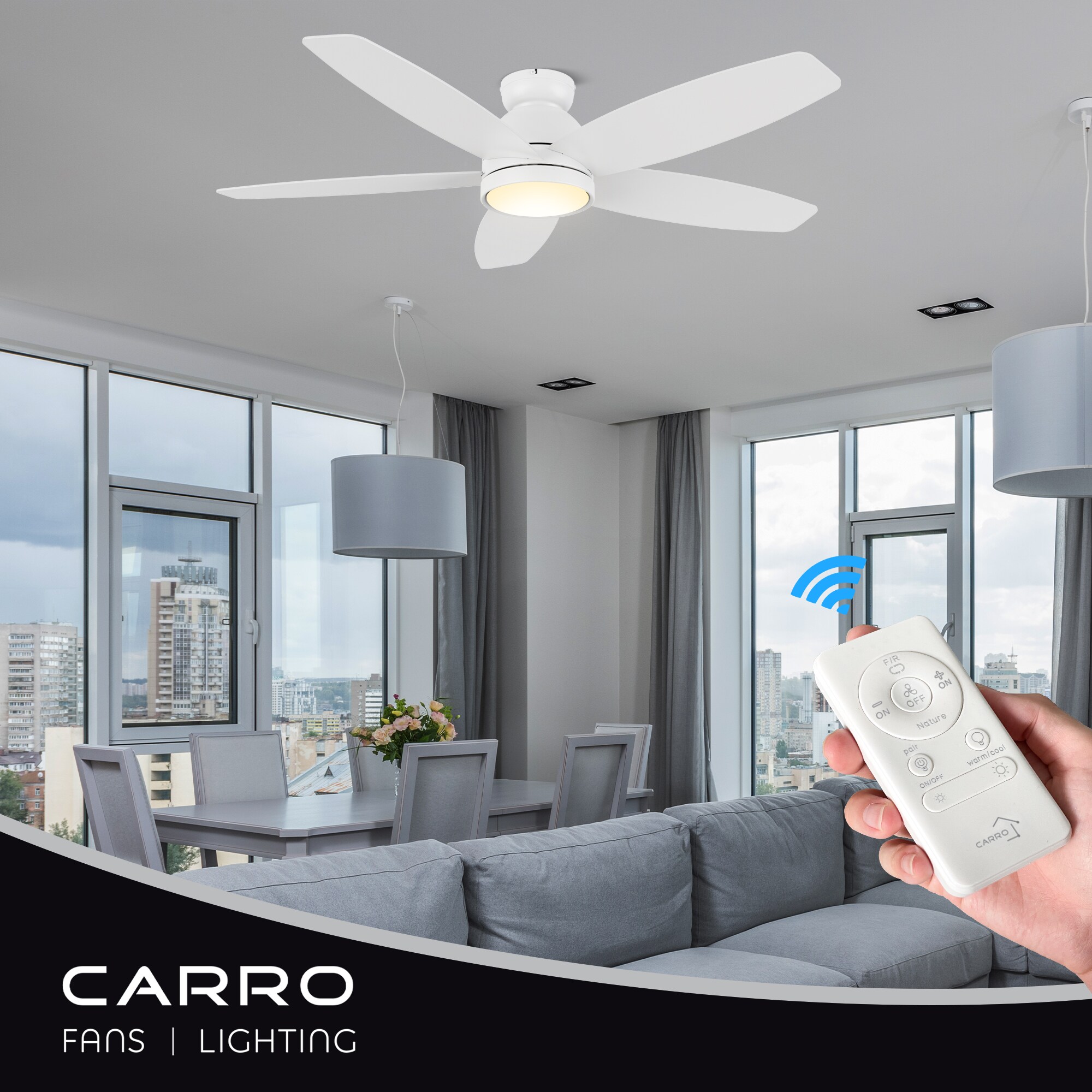 CARRO USA LCFR525Q5-L11-W1-FM Ceiling-Fans - View #4