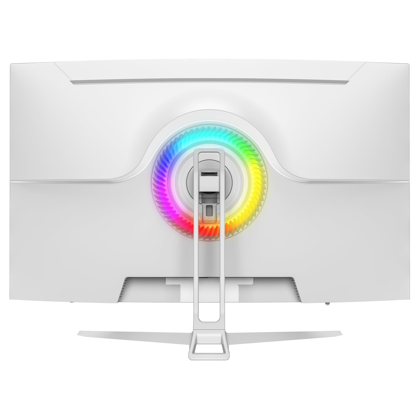 Etokfoks  32 in 4K Curved 1500R VA Monitor 60Hz FreeSync 120 sRGB HDMI DP White Design with Speakers for Immersive Viewing