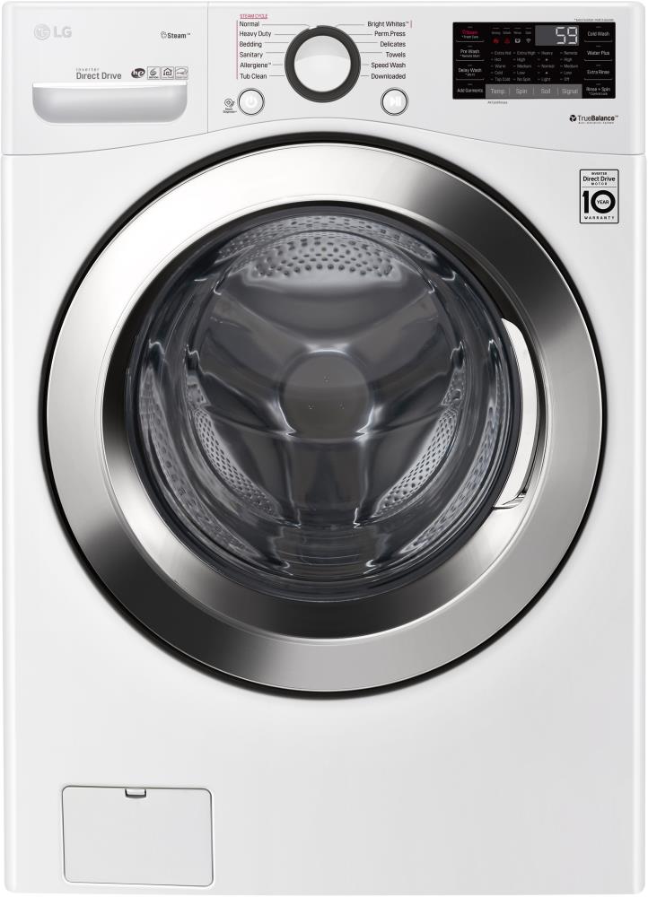 LG Smart Wi-Fi Enabled 4.5-cu ft High Efficiency Stackable Steam Cycle Smart Front-Load Washer (White) ENERGY STAR at Lowes.com