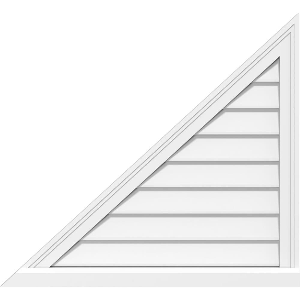 Ekena Millwork GVPRL30X2303SN 30-Inches x 22.5-Inches Off-white Triangle PVC Gable Louver Vent