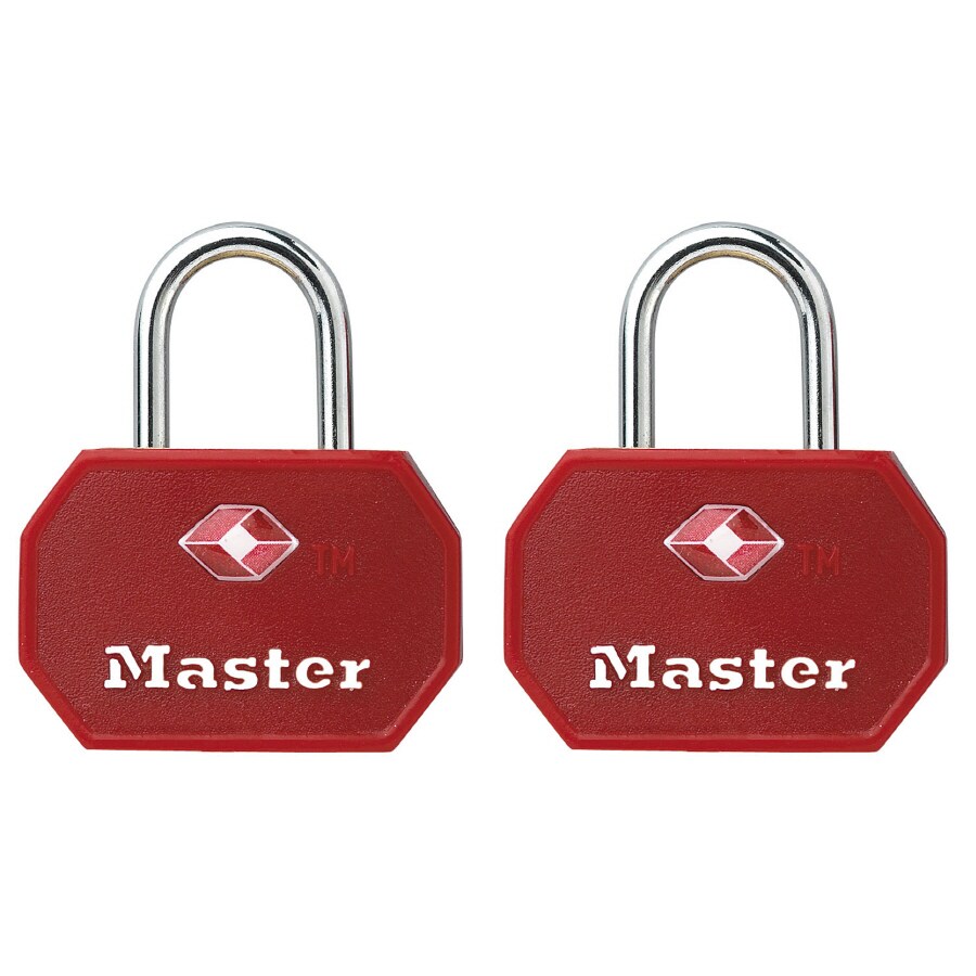 Master Lock 4681TBLR Keyed padlock Keyed Padlock, TSA Accepted (2-Pack)