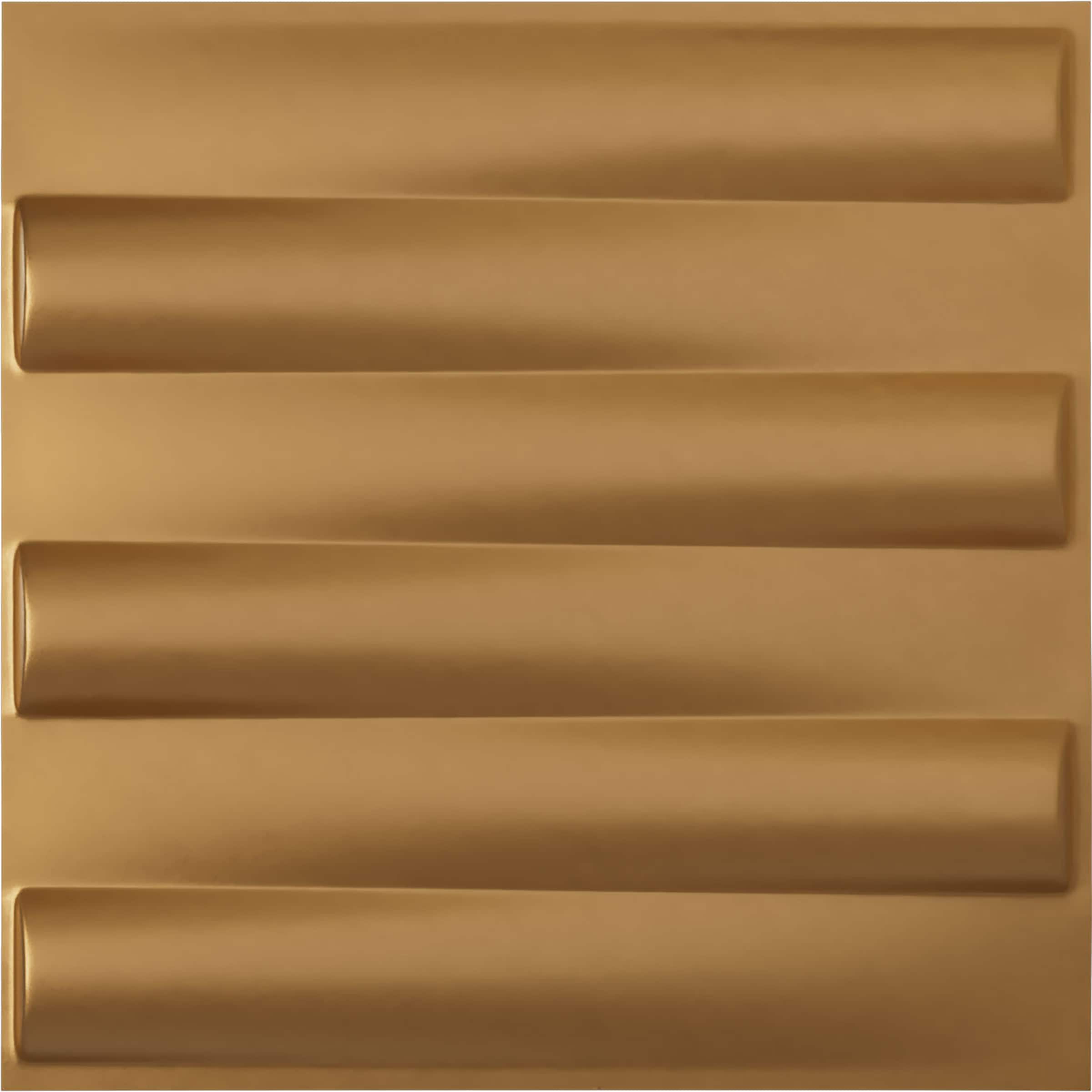 Ekena Millwork WP20X20NABGL-CASE-12 19-5/8-in x 19-5/8-in Embossed Paintable/Stainable Gold PVC Wall Panel ( 12 -Pack, Covers 32.04-sq ft )
