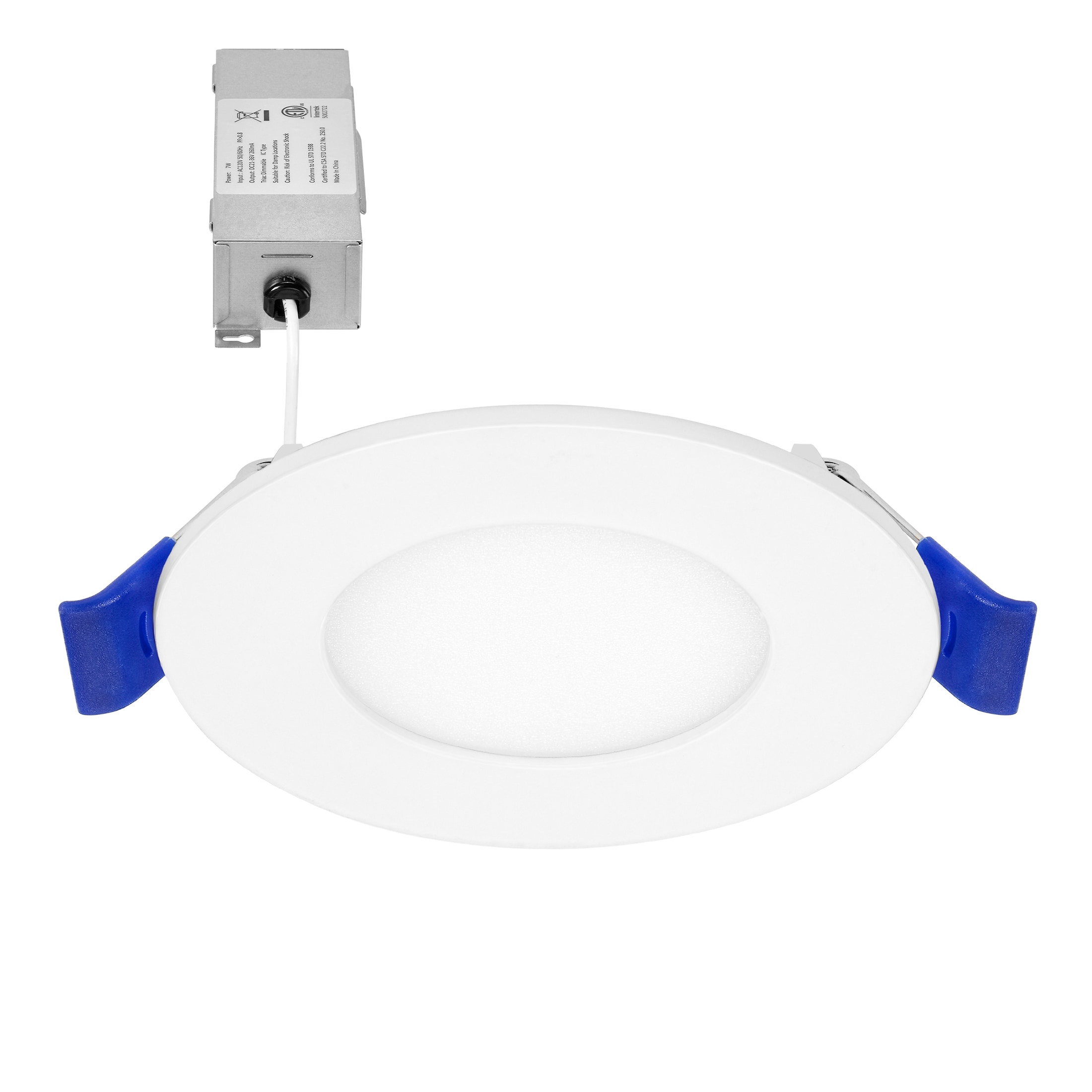 Maxxima MRL-S30725 White 3-in 500 -Lumens Switchable white Round Dimmable LED Canless Damp rated Recessed Downlight