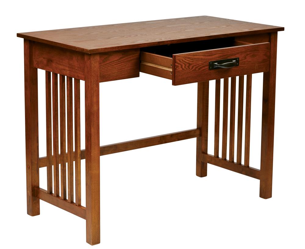 Sierra Ash Brown Wood Writing Desk with Drawer