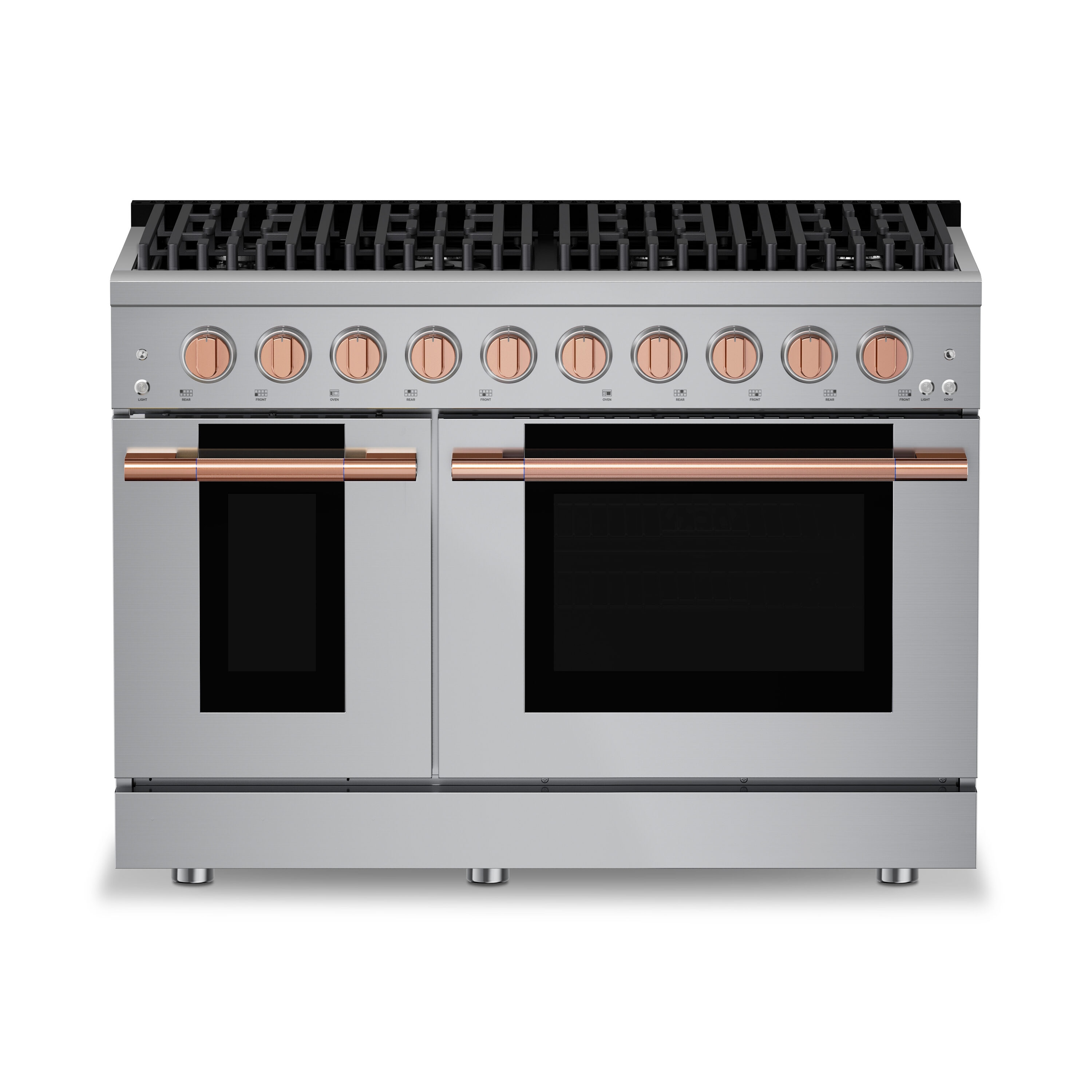 Hauslane - HausPRO 48-in 8 burners 4.2-cu ft / 2.5-cu ft Convection Oven Freestanding Double Oven...