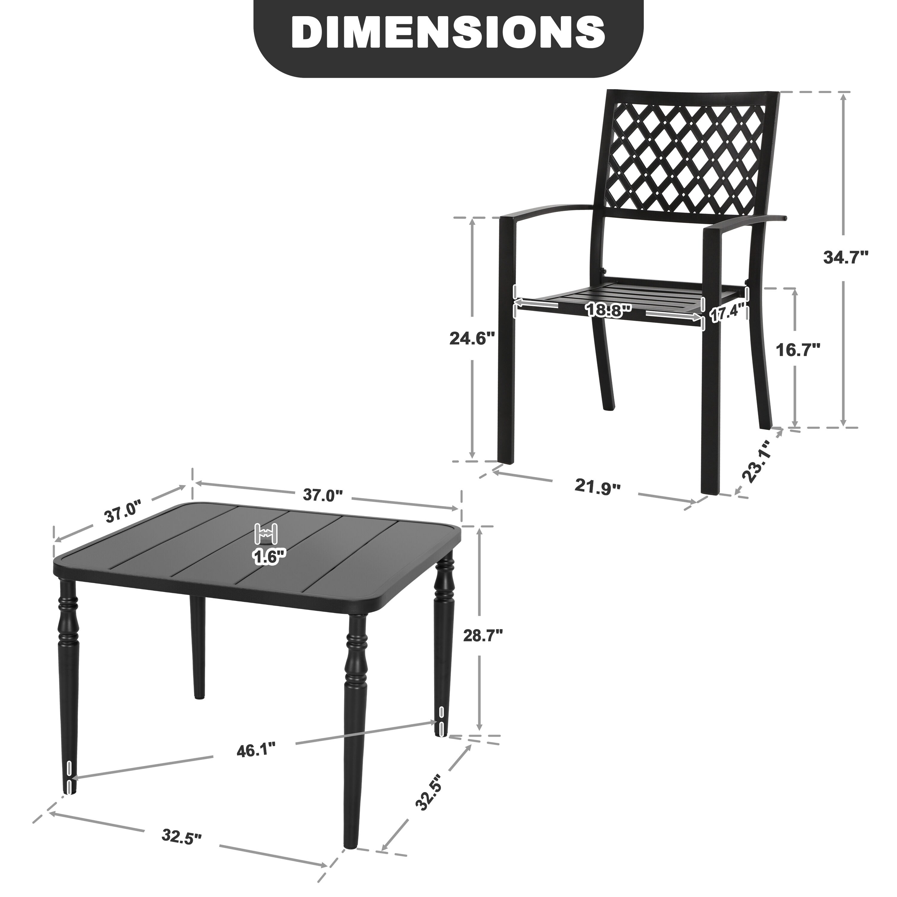 Nuu Garden SID134-T321 Patio-Dining-Sets - View #3