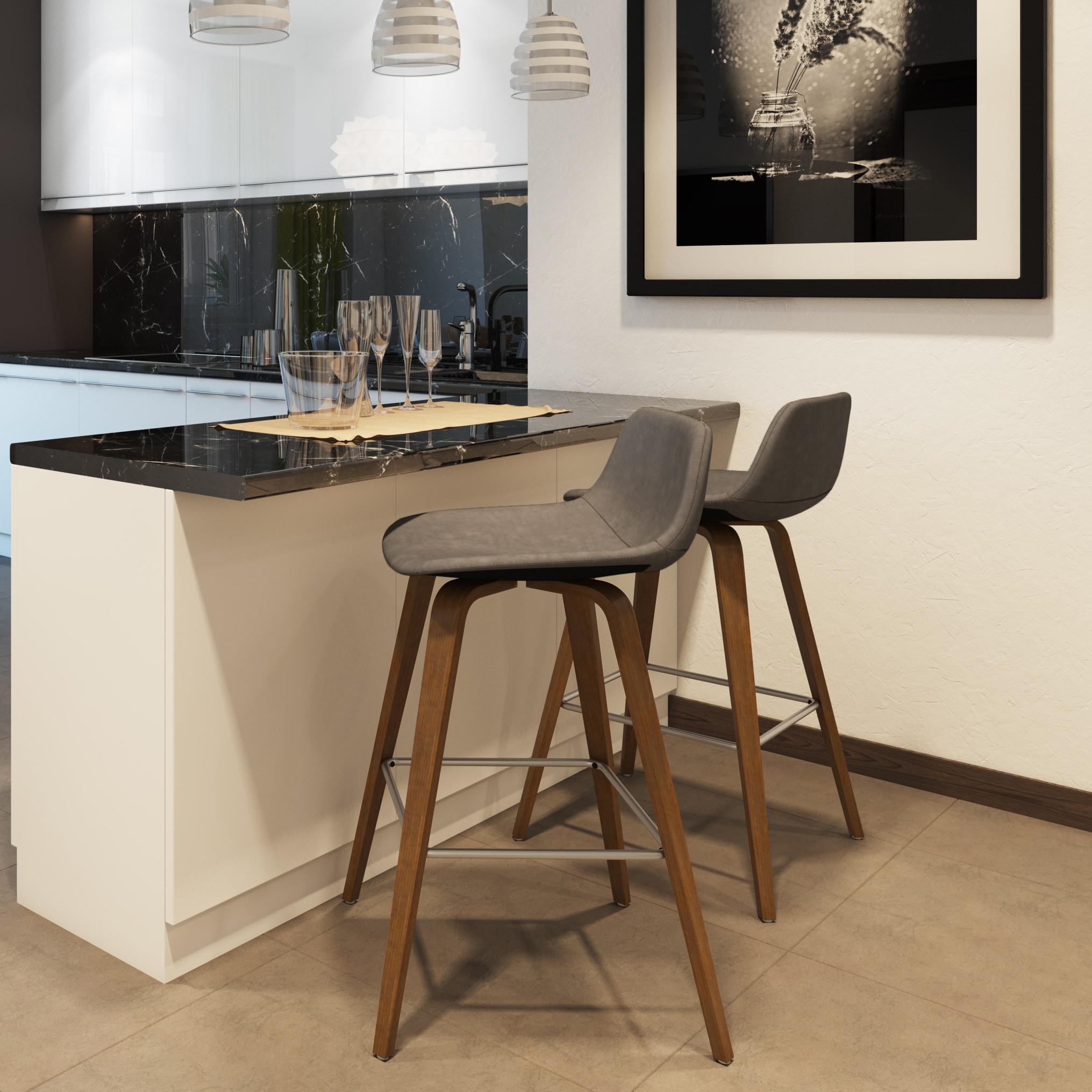 Simpli Home AXCRAN26N-DG stools - View #8